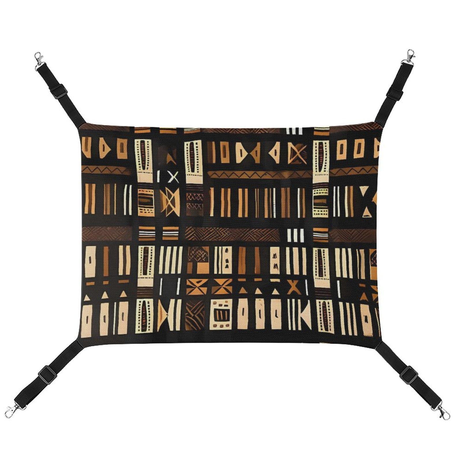 Hamac pour chat suspendu et réglable en tissu africain pour chaton et furet