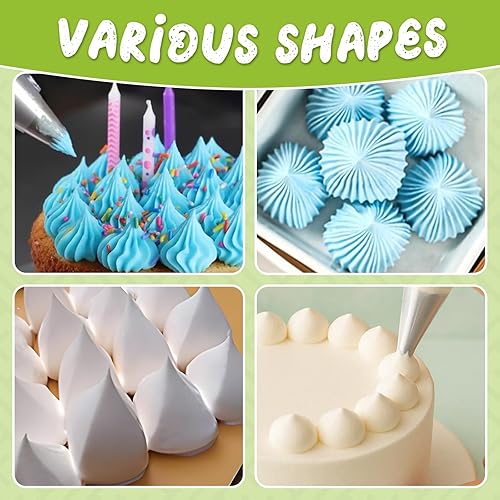 Miniatura 4 de Suuker Juego de puntas de tubería extra grandes (F02 F06 9 pies R22L), punta redonda de acero inoxidable, puntas de tubería grandes cuadradas de