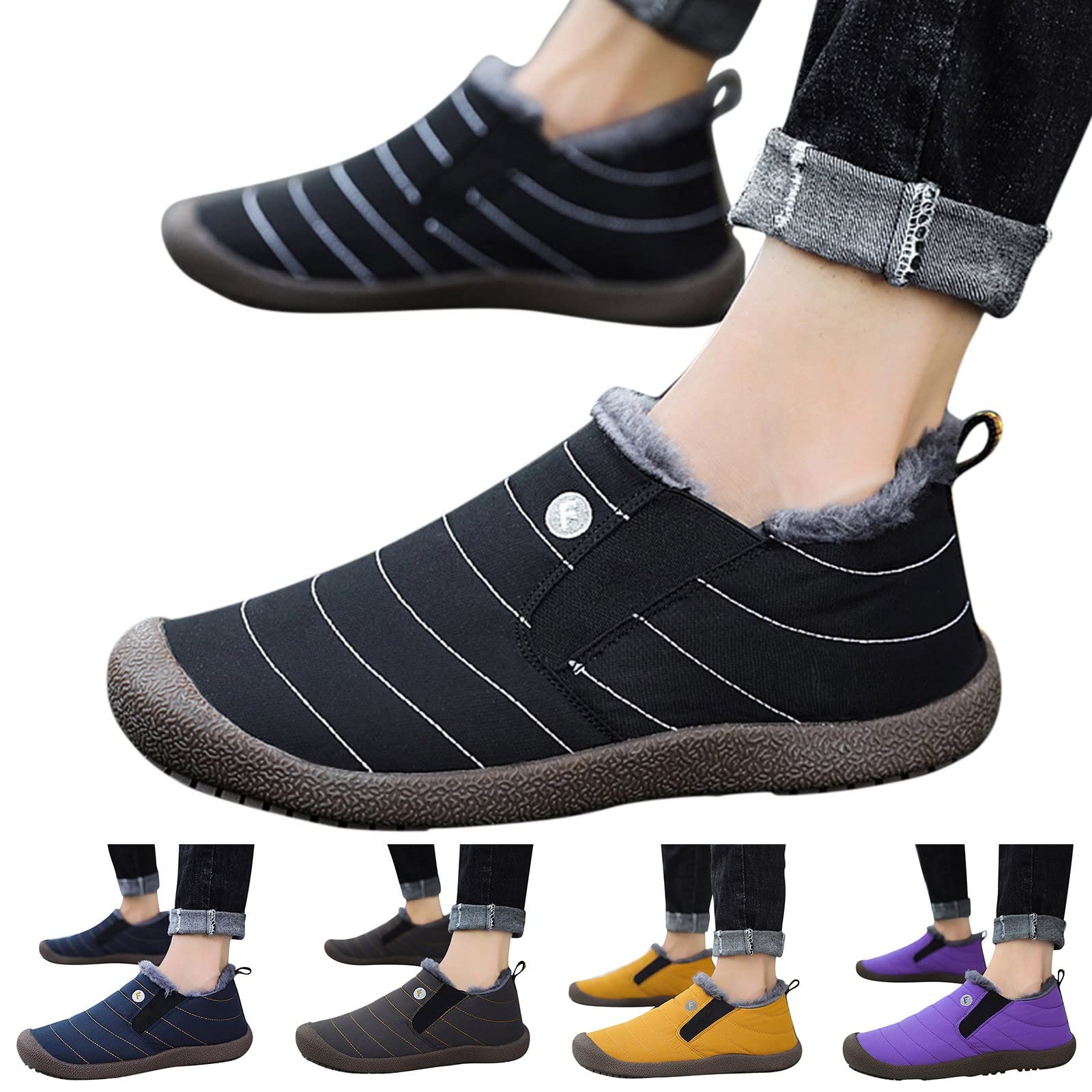 Botas de nieve para hombre con forro polar, 40-45 Eu, botas de nieve