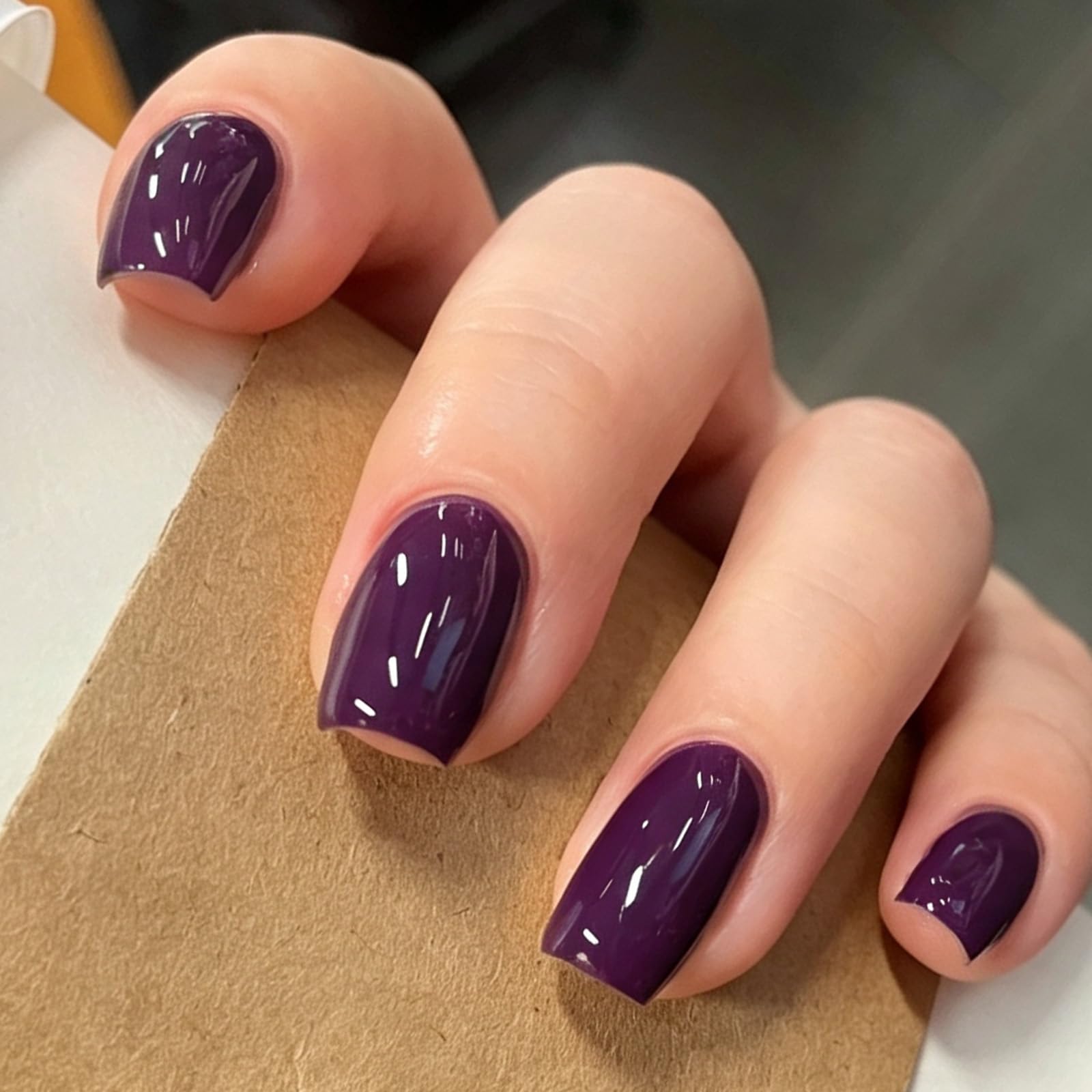 Burgundy Press On Nails - Short Square Fake Nails -29 Burgundy Press On Nails - Short Square Fake Nails -29