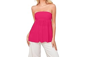 Ythomm Womens' Ruffle Hem Bandeau Tube Tops: Un Verano Sin Ti Essential