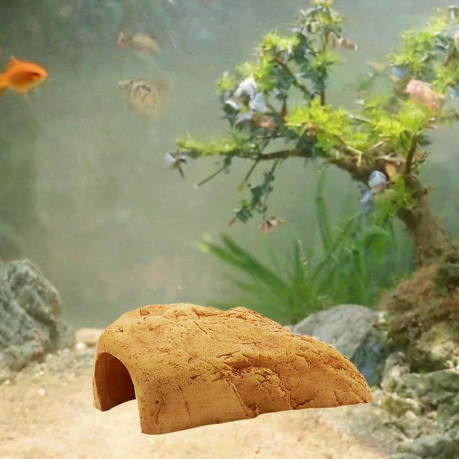 perfk Tank di Pesce Hideout Aquarium Hideaway Rock Aquarium Decorazione Ornamento del Serbatoio di Pesce per Tartarughe Piccoli Pesci Betta Piccole