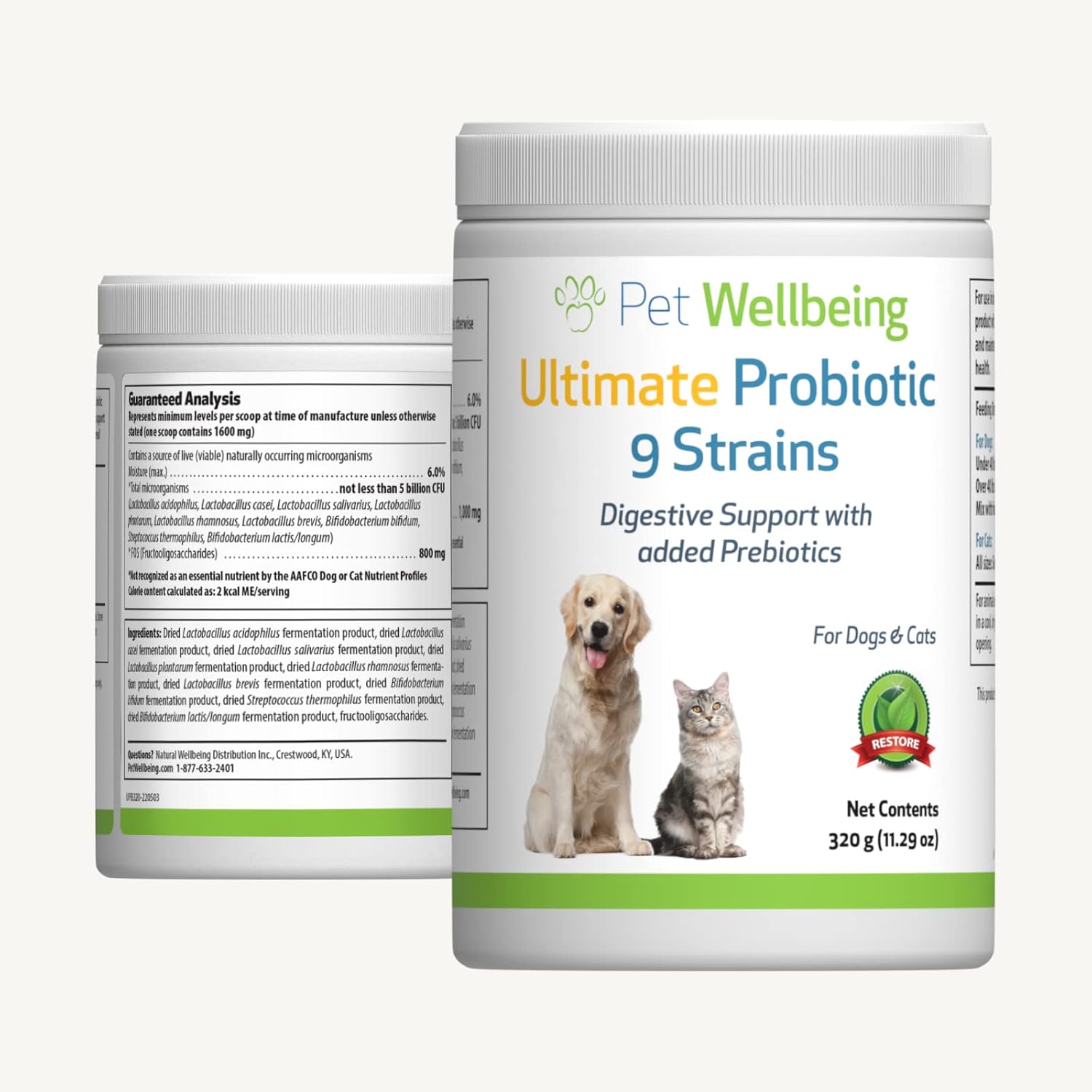 Pet Wellbeing Ultimate Probiotic 9 Strains for Cats and