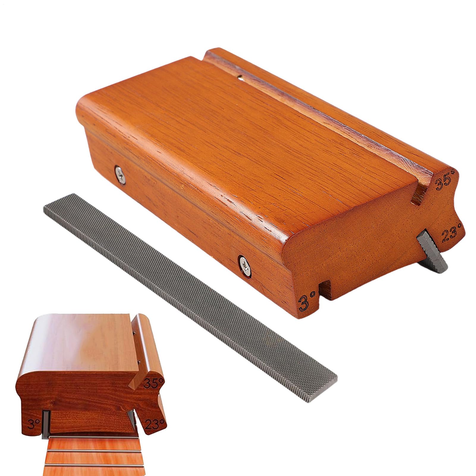 Gitarren-Frettierwerkzeuge | Bund-Anpassungsset für Bass, 3/23/35 Grad, präzise geschliffen, ergonomisches Design, Wuthier Werkzeuge für Reparatur und Wartung der Gitarre