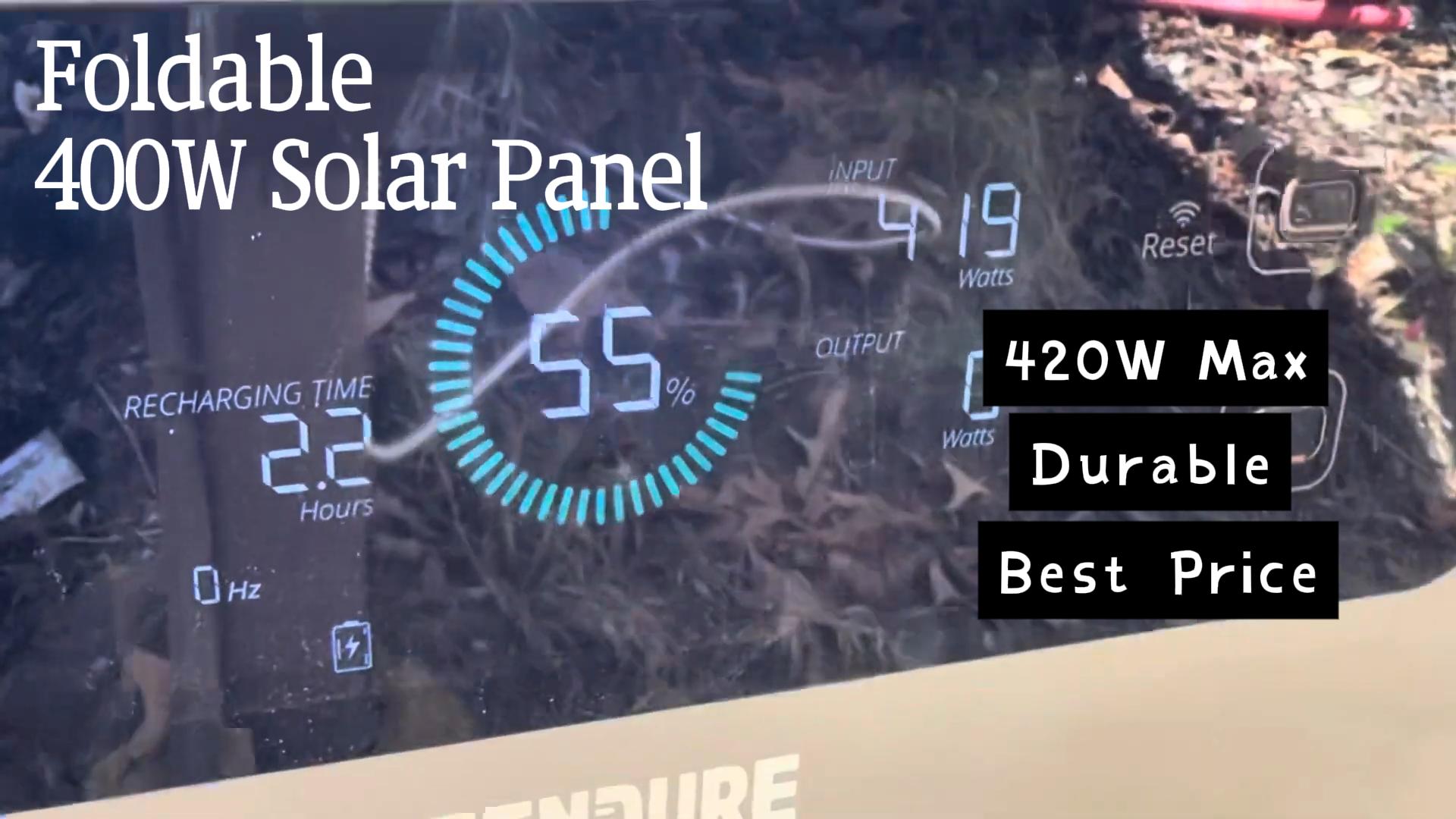 Amazon.com : NURZVIY 400 Watts Foldable Solar Panel, Luggable