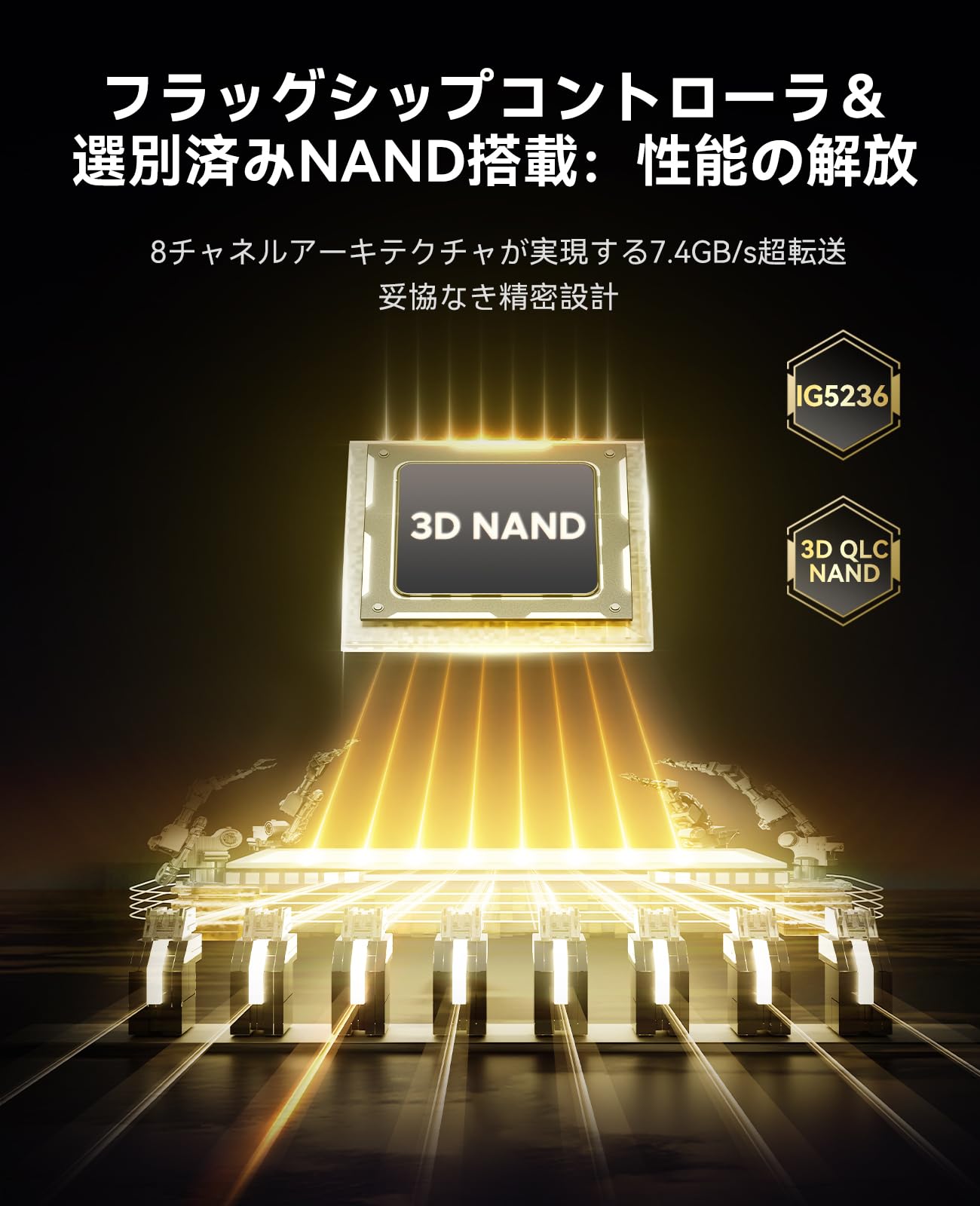 Amazon | ORICO OG7000 2TB PCIe Gen4 NVMe SSD、最大7450MB/s、8