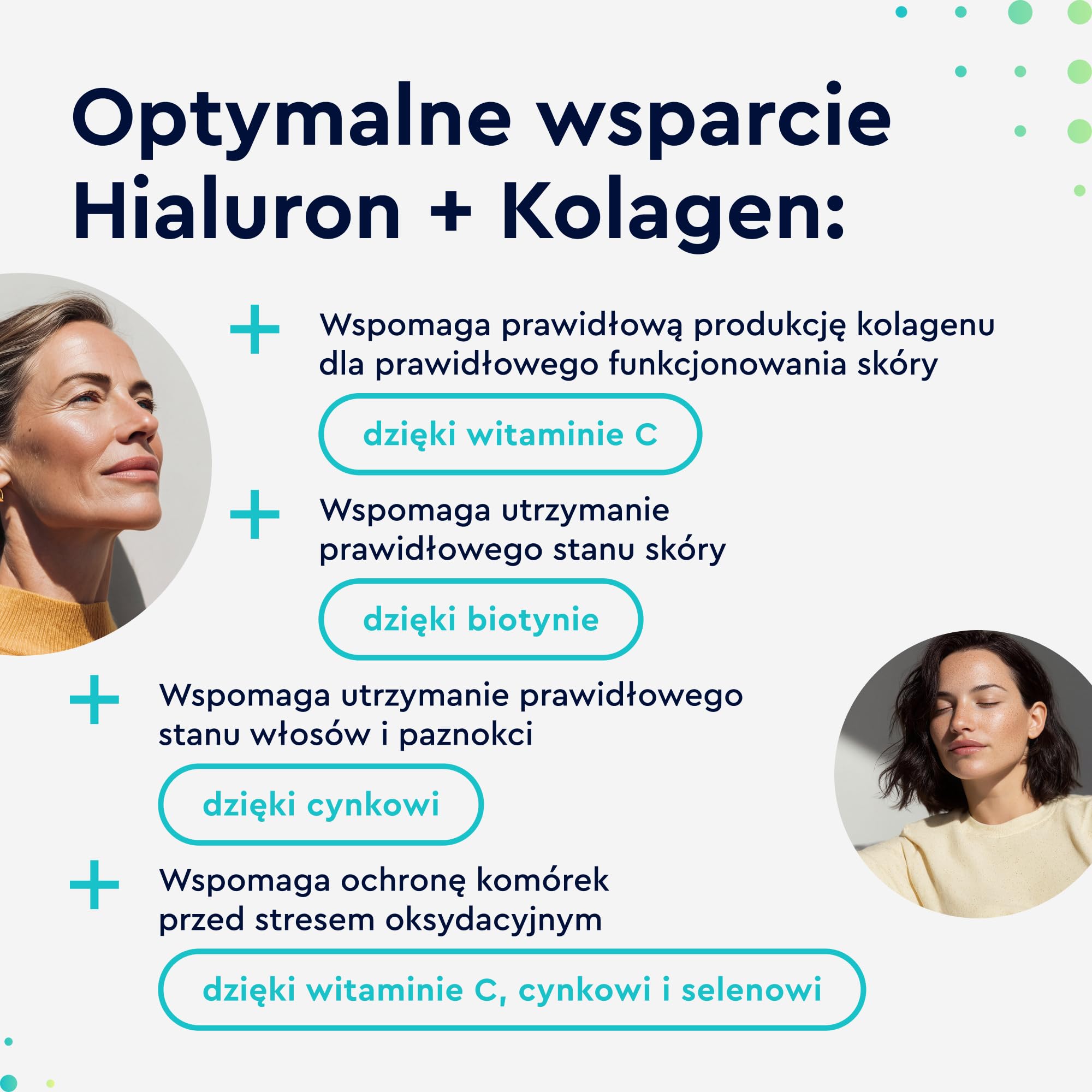 Hialuron + Kolagen, 180 Kapsułek, Kompleks dla Skóry i Włosów z Biotyna, Witamina C, Cynk, Selen i Ekstrakt z Bambusa, Testowane Laboratoryjnie, Wyprodukowano w DE bez Dodatków, Suplement Diety