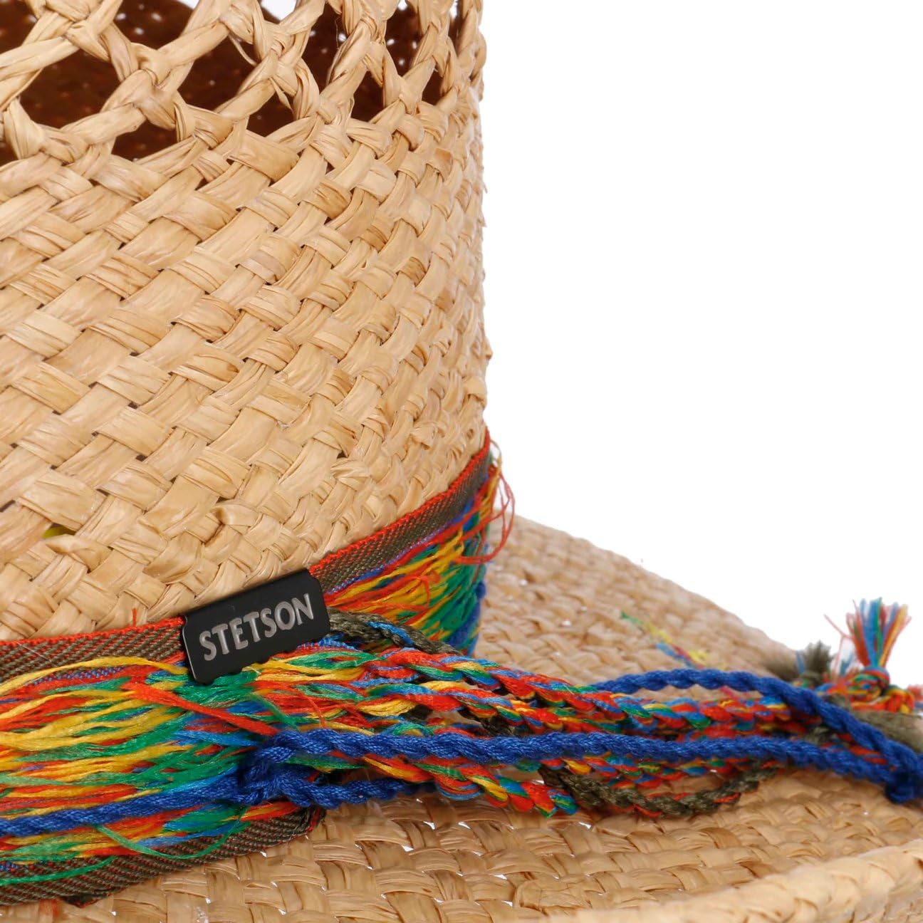 STETSON Rafii Western Festival kapelusz slomkowy ozdobny pasek tekstylny ozdobny sznurek Unisex Wiosna Lato