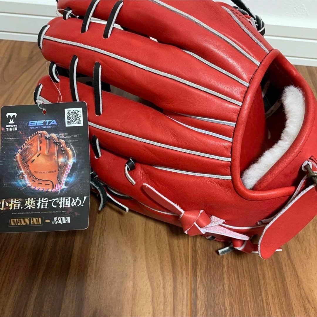 MITSUWAタイガー 軟式野球グローブ 赤 MITSUWAタイガー 軟式野球グローブ 赤