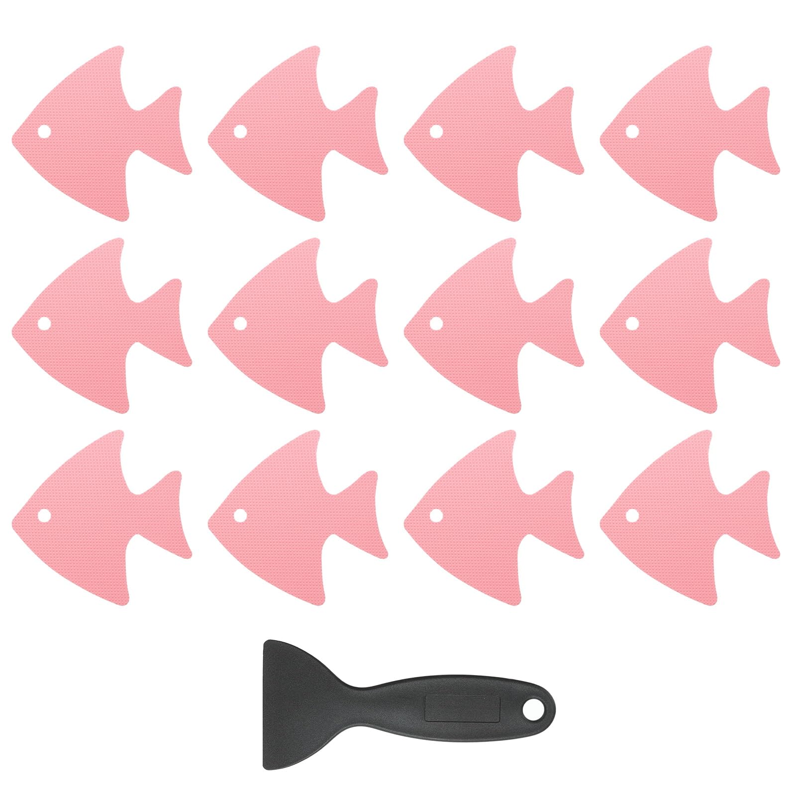 Autocollants de baignoire antidérapants PATIKIL rose motif poisson