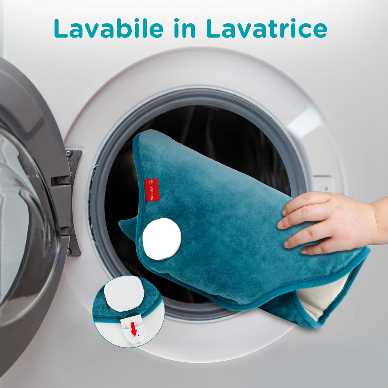 Comfytemp Fascia Riscaldante Schiena Extra Large, 9 Livelli Temperatura, Timer 11, Scalda Schiena Elettrico, 39x61 cm Termoforo Lombare per Schiena e Adome, Lavabile, Regalo (Max: 120 cm)