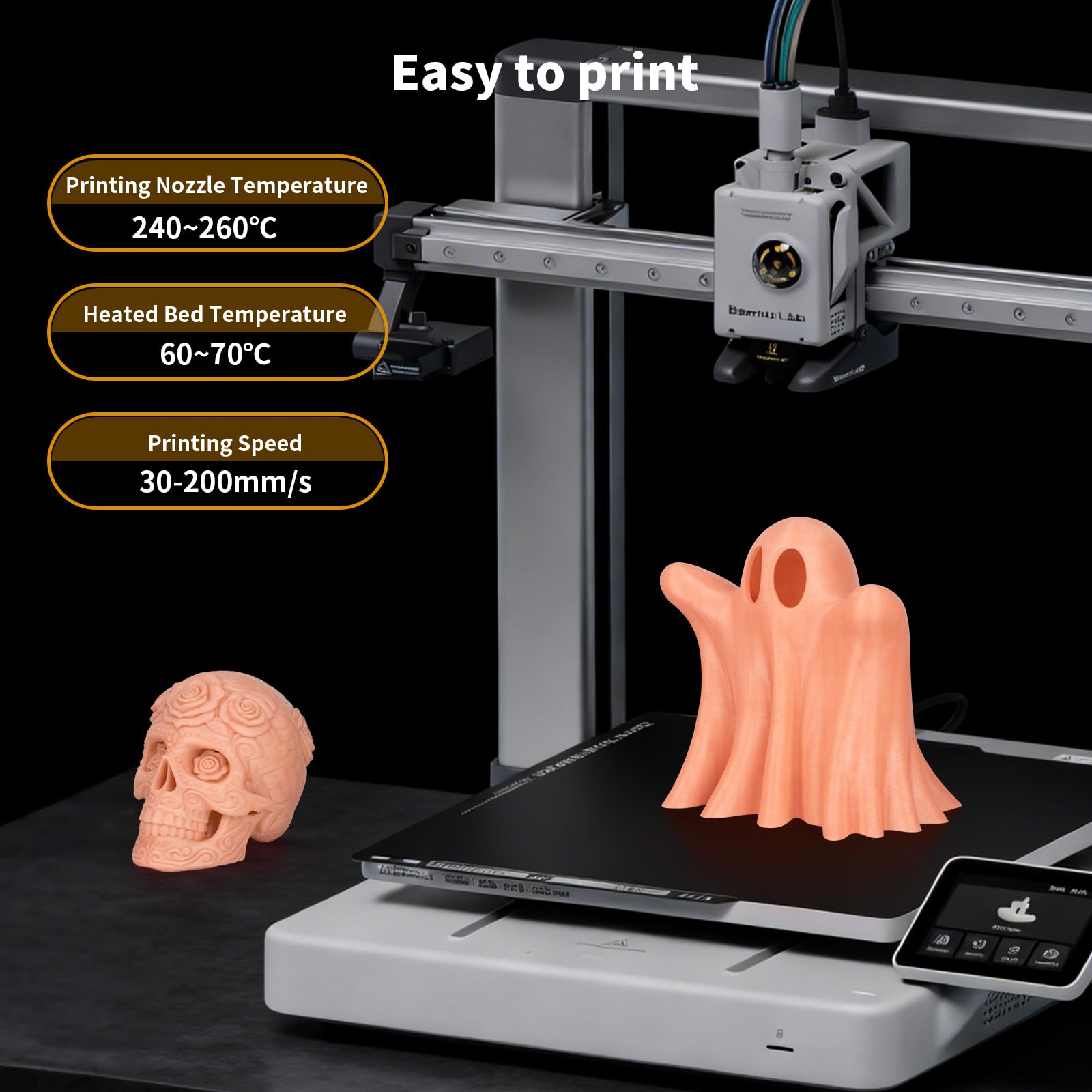 iSANMATE 4KG PETG Glow in the Dark Filamento 1,75 mm, Filamento para impresora 3D Bobina de 1KG*4, Precisión dimensional +/- 0,03 mm