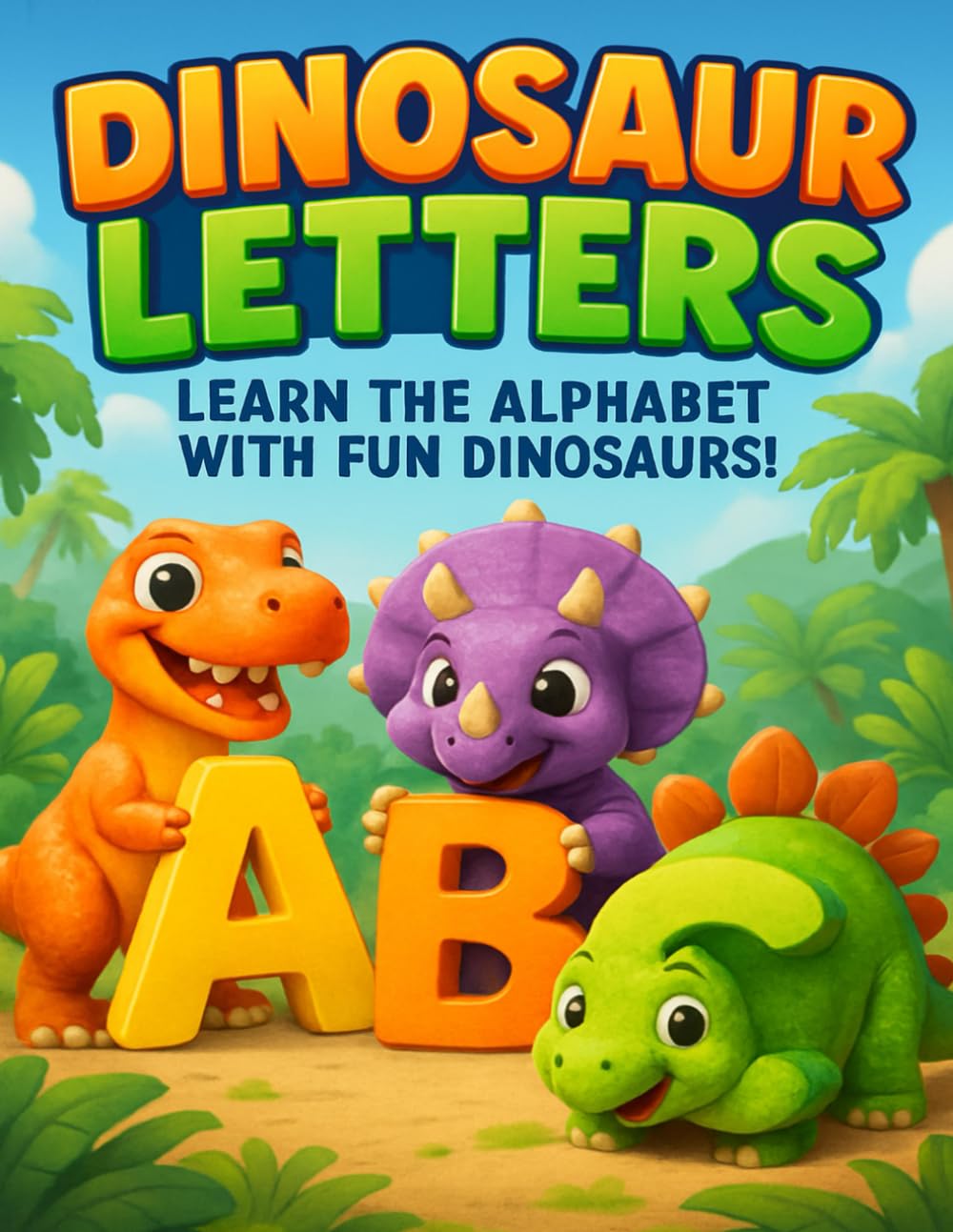 Dinosaur Letters: A-Z Coloring Book for Kids Who Love Dinosaurs
