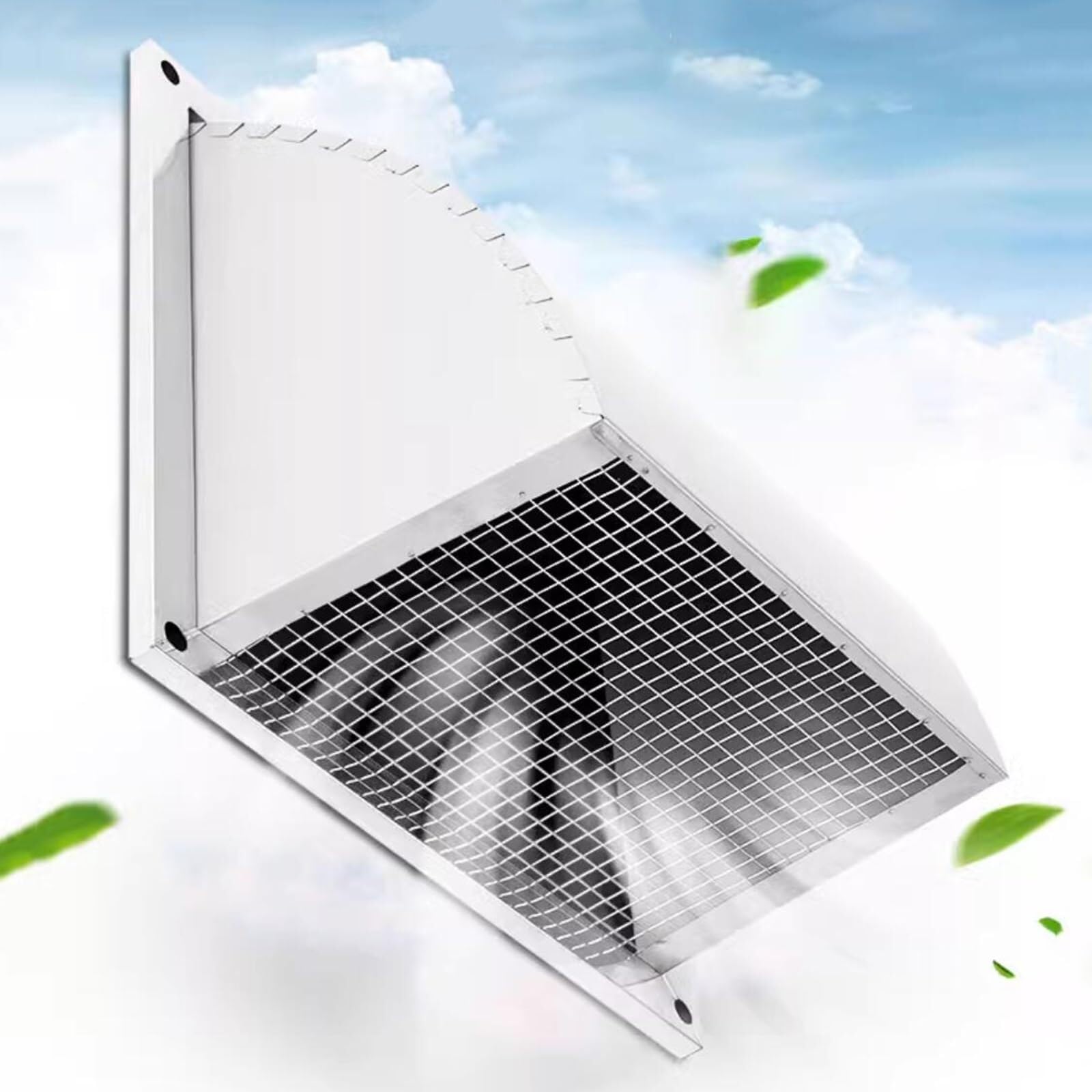 Grille d'aération en acier inoxydable avec moustiquaire de protection