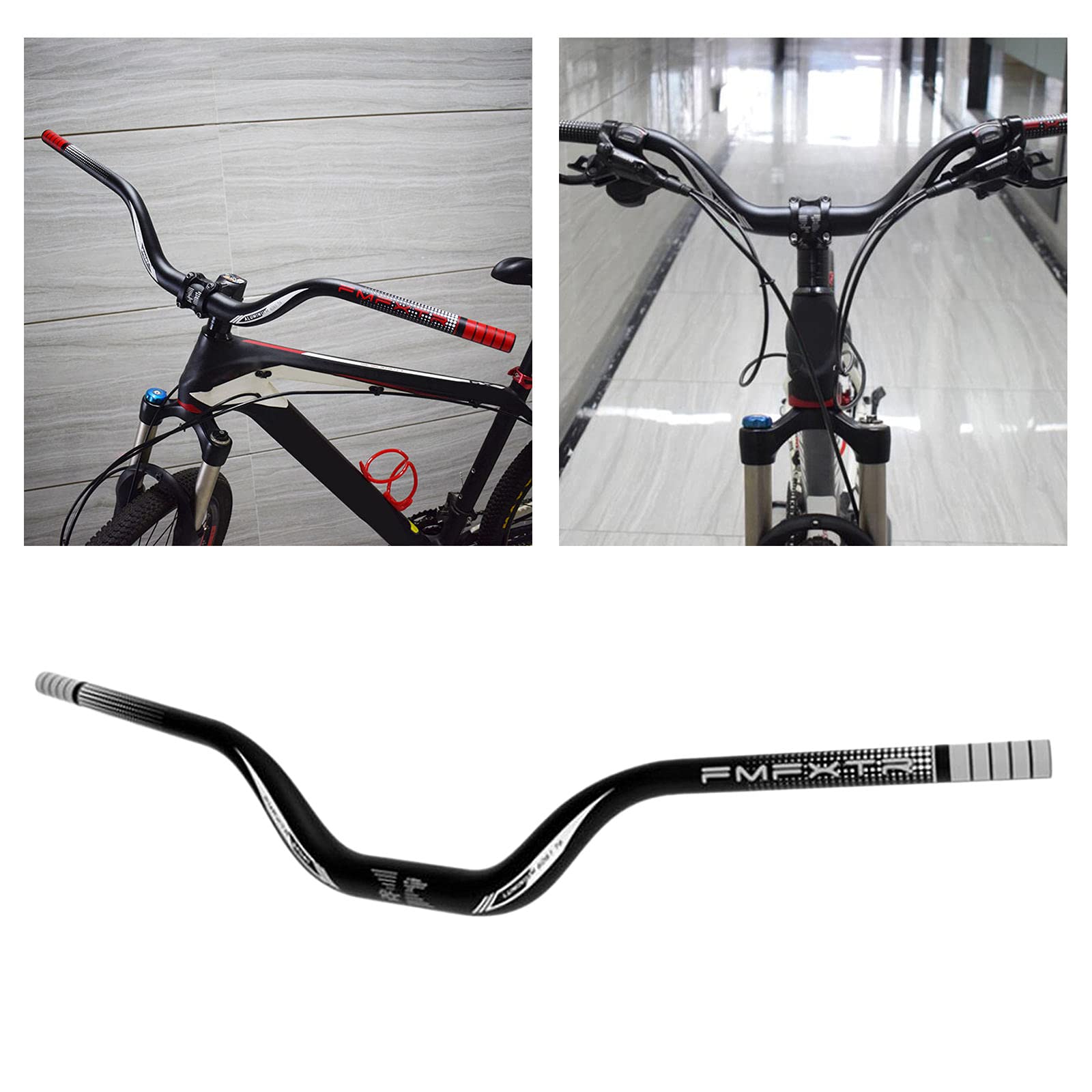 Sharplace Guidon de Vélo 72/78cm 31.8mm en Alliage d'Aluminium à Vélo VTT Riser Guidon Cintre Extra Long Durable et Facile à Installer, Multicolore