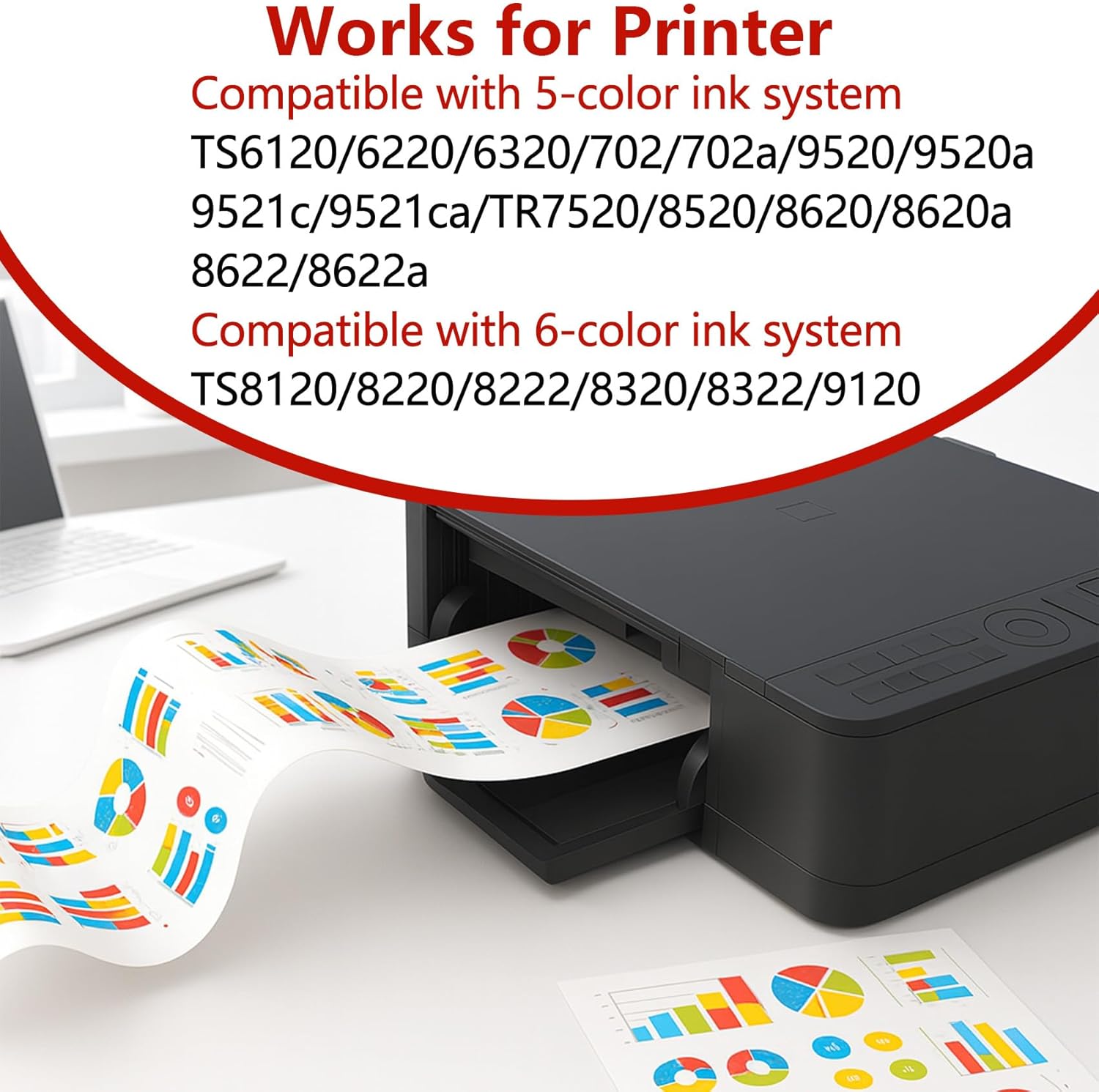 PGI-280 XXL/CLI-281 XXL Ink Cartridges Replacement for Canon 280XXL 281XXL for TR8620a TR8600 TR8622a TR8520 TS9521c TR7520 TS9120 TR8622 TS9520 TS6220 TS6320 TS702a Printers for Cannon 280XL 281XL