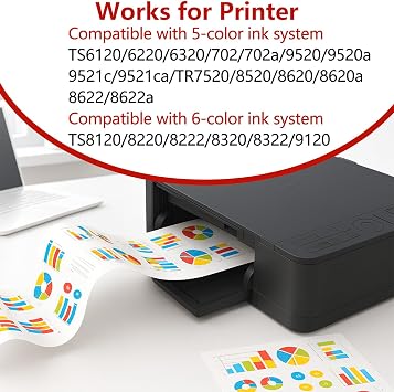 280 281 XXL Ink Cartridges 10 Pack Replacement for Canon PGI 280XXL CLI 281XXL for Cannon 280XL 281XL for TR8620a TR8600 TR8622a TR8520 TS9521c TR7520 TS9120 TR8622 TS9520 TS6220 TS6320 TS702a TR8500