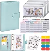 Vista 12 de Carpeta presupuestaria sobres de efectivo A6 carpeta de ahorro de dinero con sobres con cremallera (blanco)