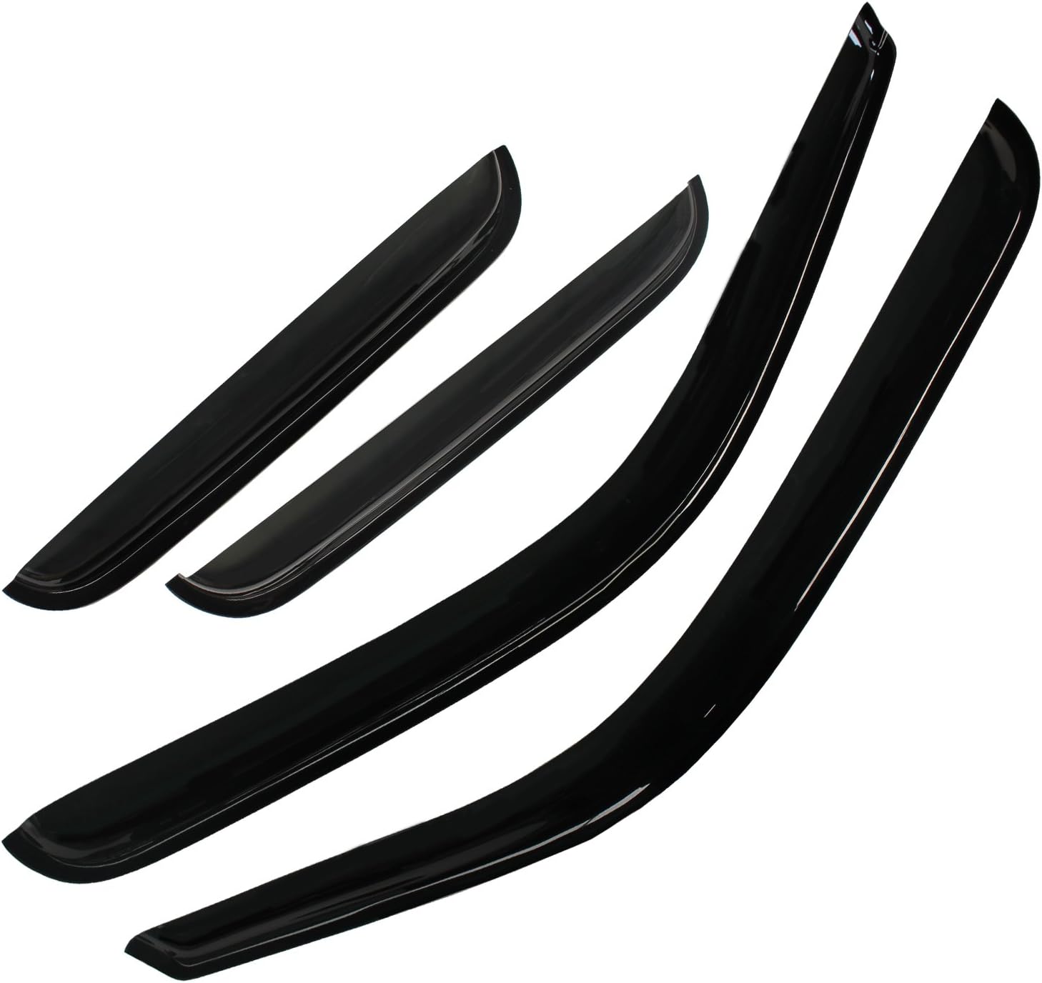 4pcs Outside Mount Window Visors Wind Deflector Compatible with 99-06 Chevy Silverado/Sierra1500/2500/3500/2500 HD /07 Classic Extended Cab Smoke 94044