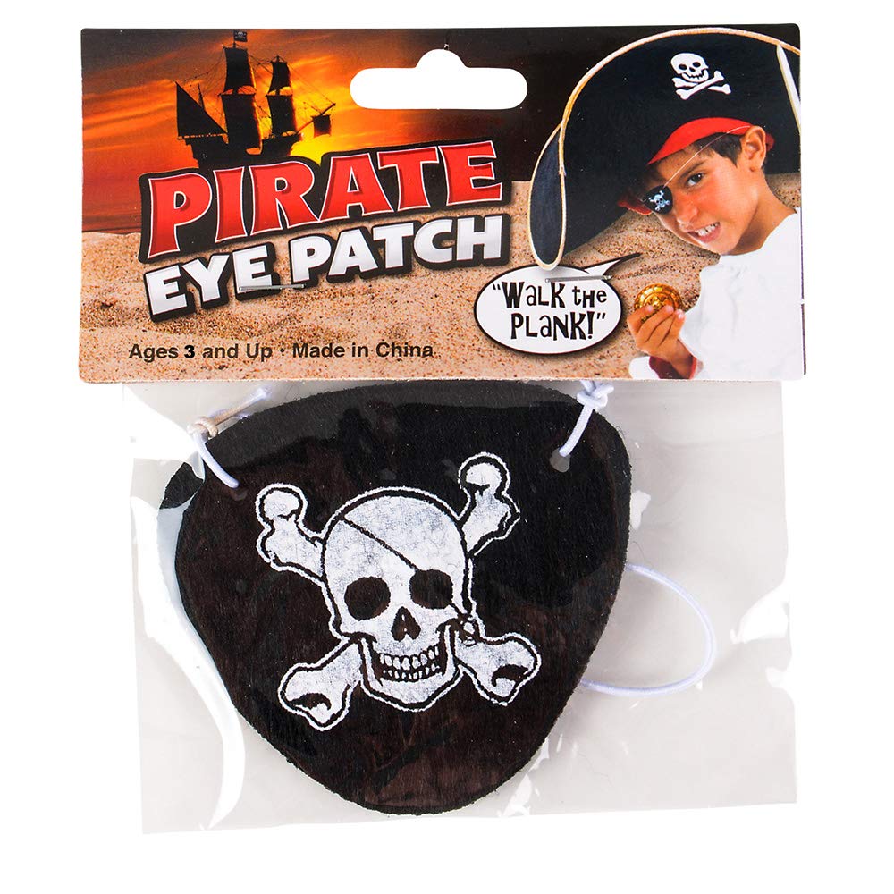 Rhode Island Novelty 2.5 Inch Felt Pirate Eye Patch One Dozen Per Order