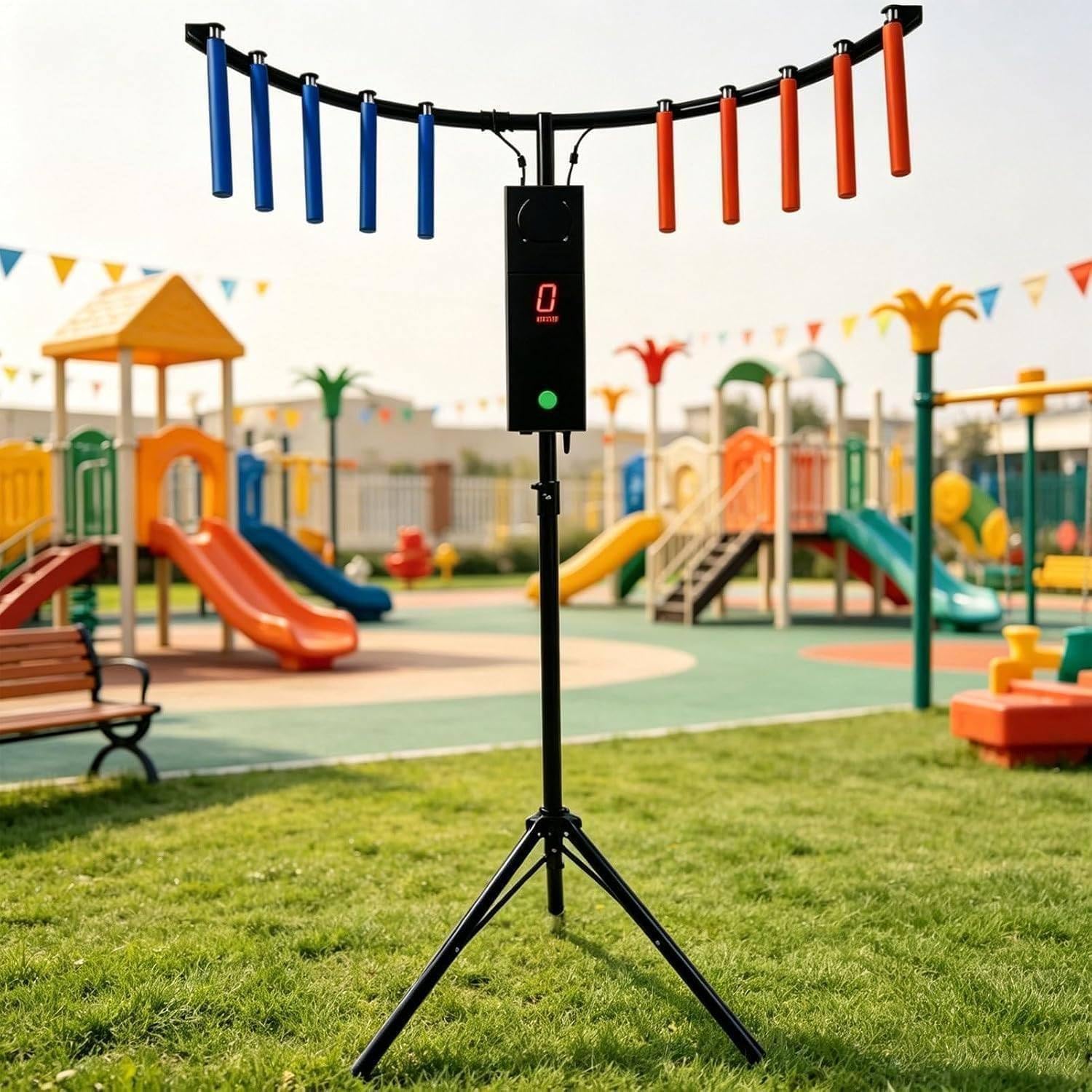 Gioco Sfida Riflessi Elettronico,Gioco Di Reazione Con 10 Bastoncini Black | Macchina per Coordinazione Occhio-Mano Con Display, Modalità Silenziosa, Luci LED, Mp3 E Doppia Alimentazione