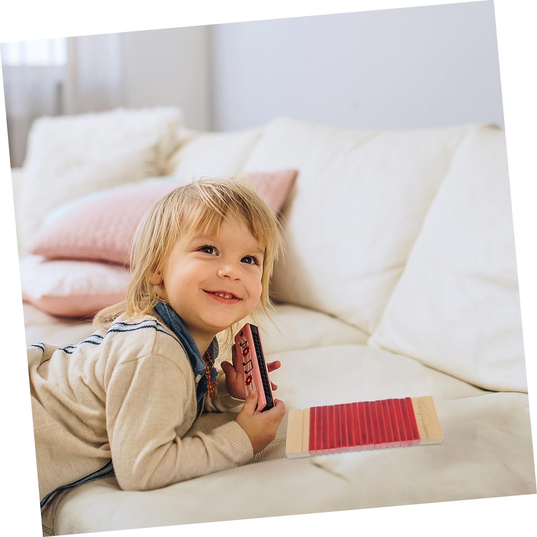 OFFSCH Wooden Xylophone Percussion Instrument for Natural Wood Music Plaything Portable Handheld Educational for Early Music Development and Classroom Use Random Color