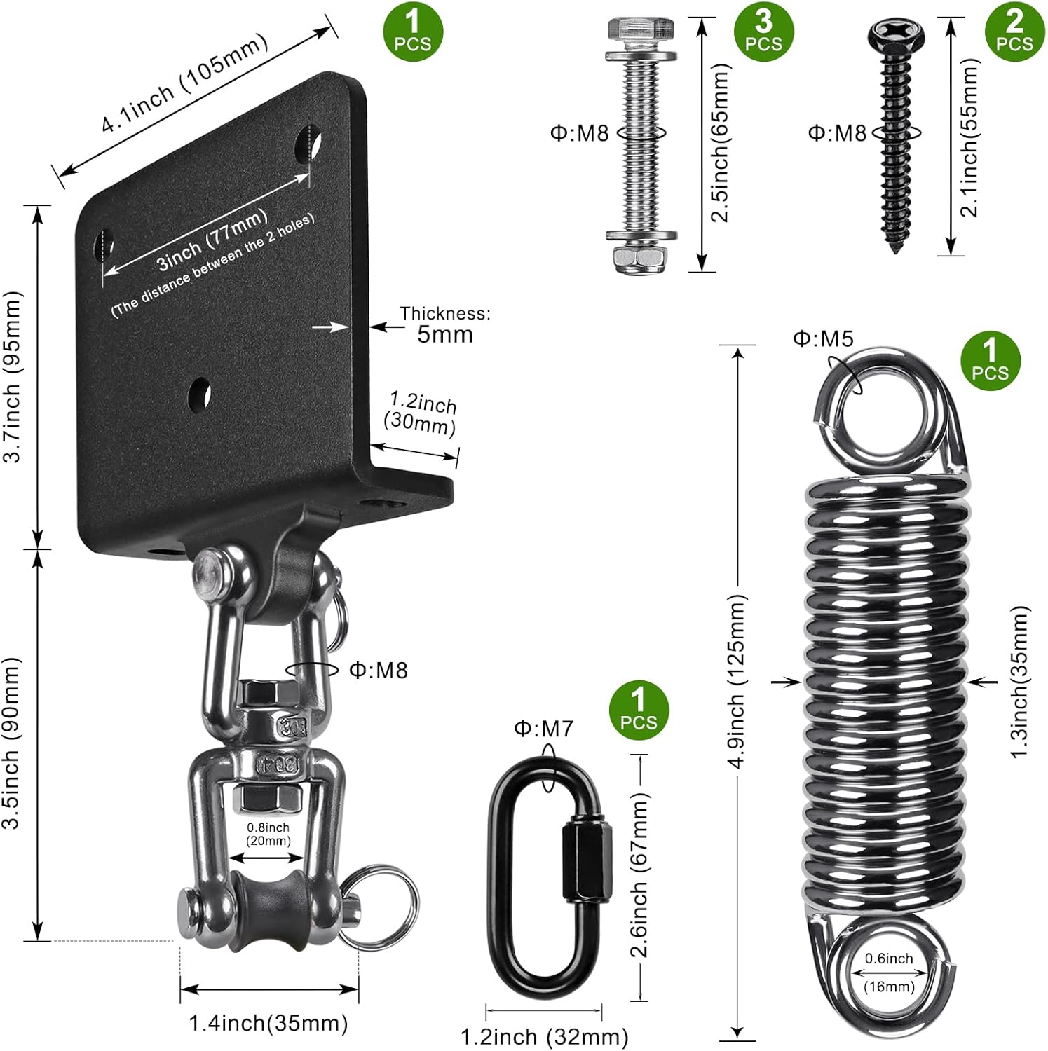 BeneLabel Punching Bag Hanger for Heavy Bag Beam Mount Hardware 360° Rotation Boxing Bag Ceiling Mount I-Beam Heavy Bag Hanger Beam Mount Hooks for Hanging Heavy Punching Bags