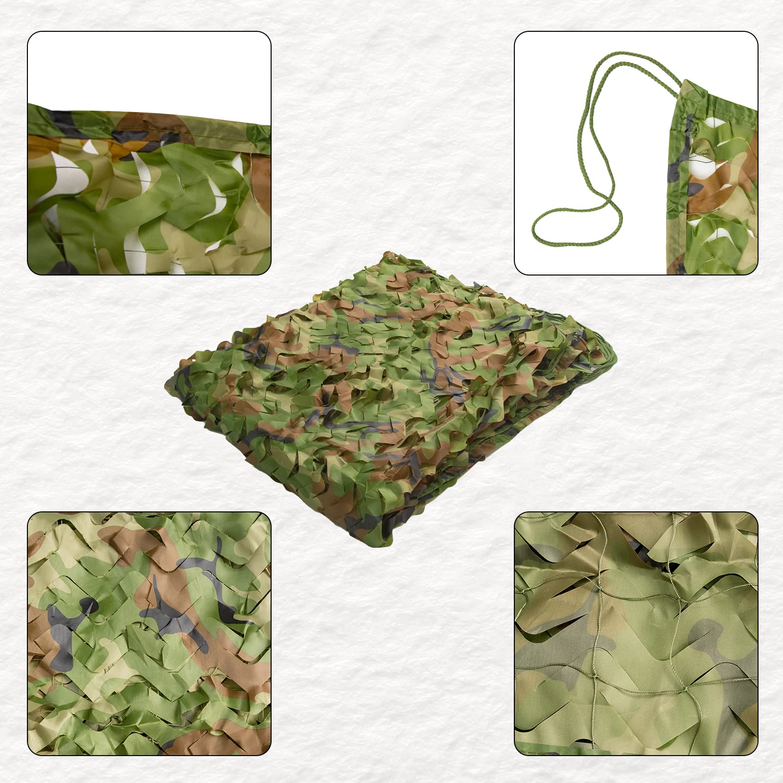 LOOGU Custom Woodland Camuflaje Red Camping Caza Militar Camuflaje Neto