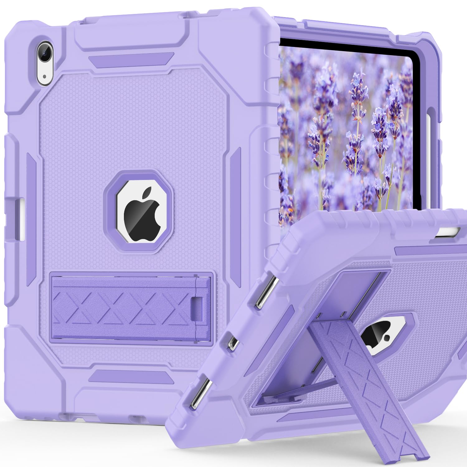 ZoneFoker Case for iPad (A16) 11th/10th Generation 11/10.9 inch 2025/2022, Heavy Duty Military Grade Shockproof Rugged Cover with Pencil Holder/Stand