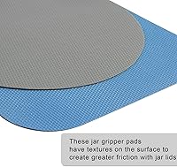 Vista 4 de 4 almohadillas para abridor de tarros, agarres de goma para tarros, abridor de tarros multifunción para personas mayores con manos débiles posavasos