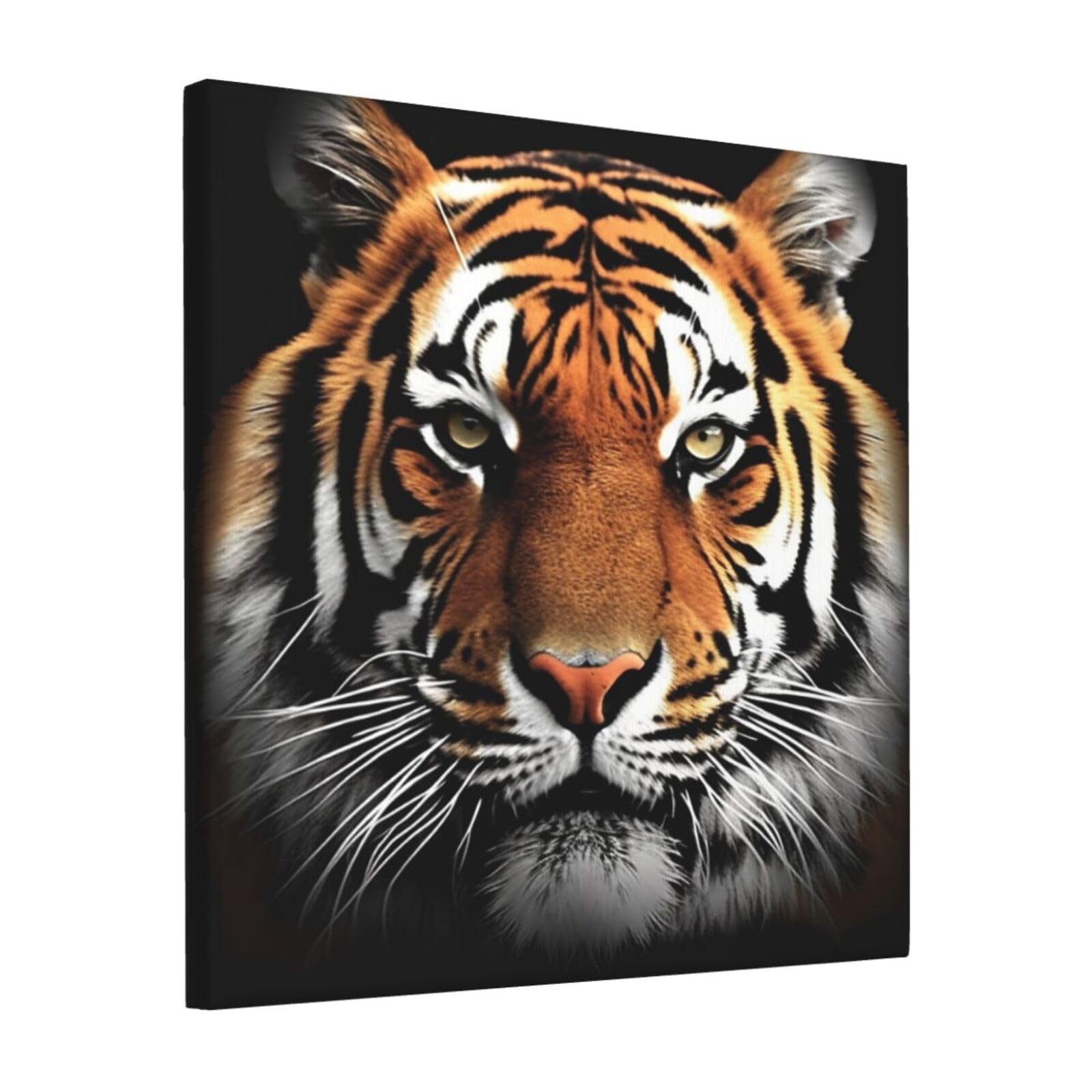 KLOPH Tiger Face Canvas Wall Art for Living Room 12"x12" Modern Artwork Painting for Bathroom Hanging Canvas Prints Aesthetic Wallart for Bedroom Kitchen Office Wall Decor