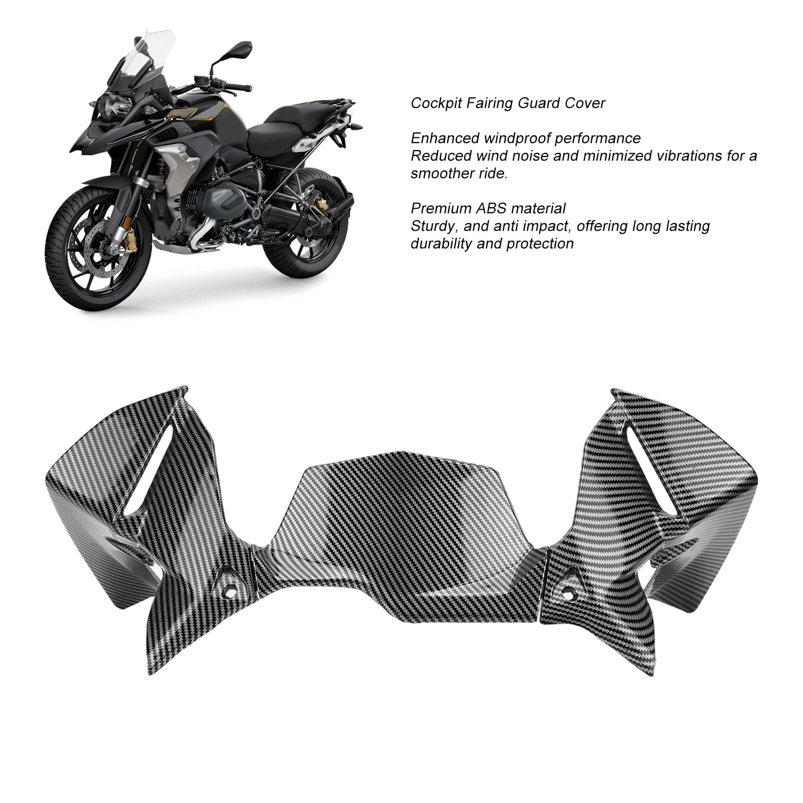 Protezione per carenatura dell'abitacolo del motociclo, sostituzione del pannello di copertura del deflettore del per R1250GS LC e R1250GS ADV 2018-2023 (Stile in fibra di carbonio)