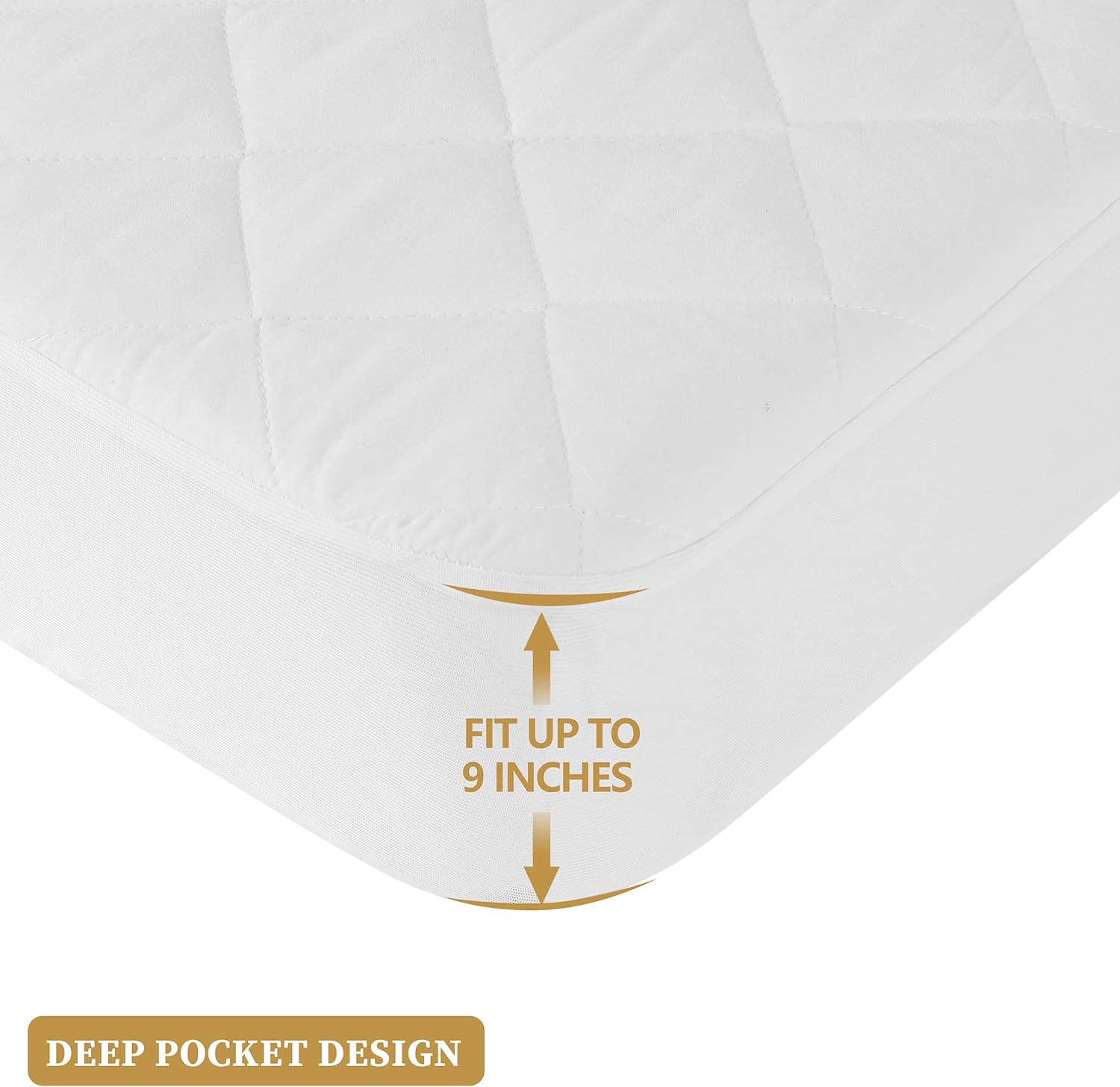 2 Pack Crib Mattress Protector, Toddler Waterproof Organic Bamboo Quilted Fitted Mattress Pad with 28'' x 52'' Baby Mattress Cover : Baby