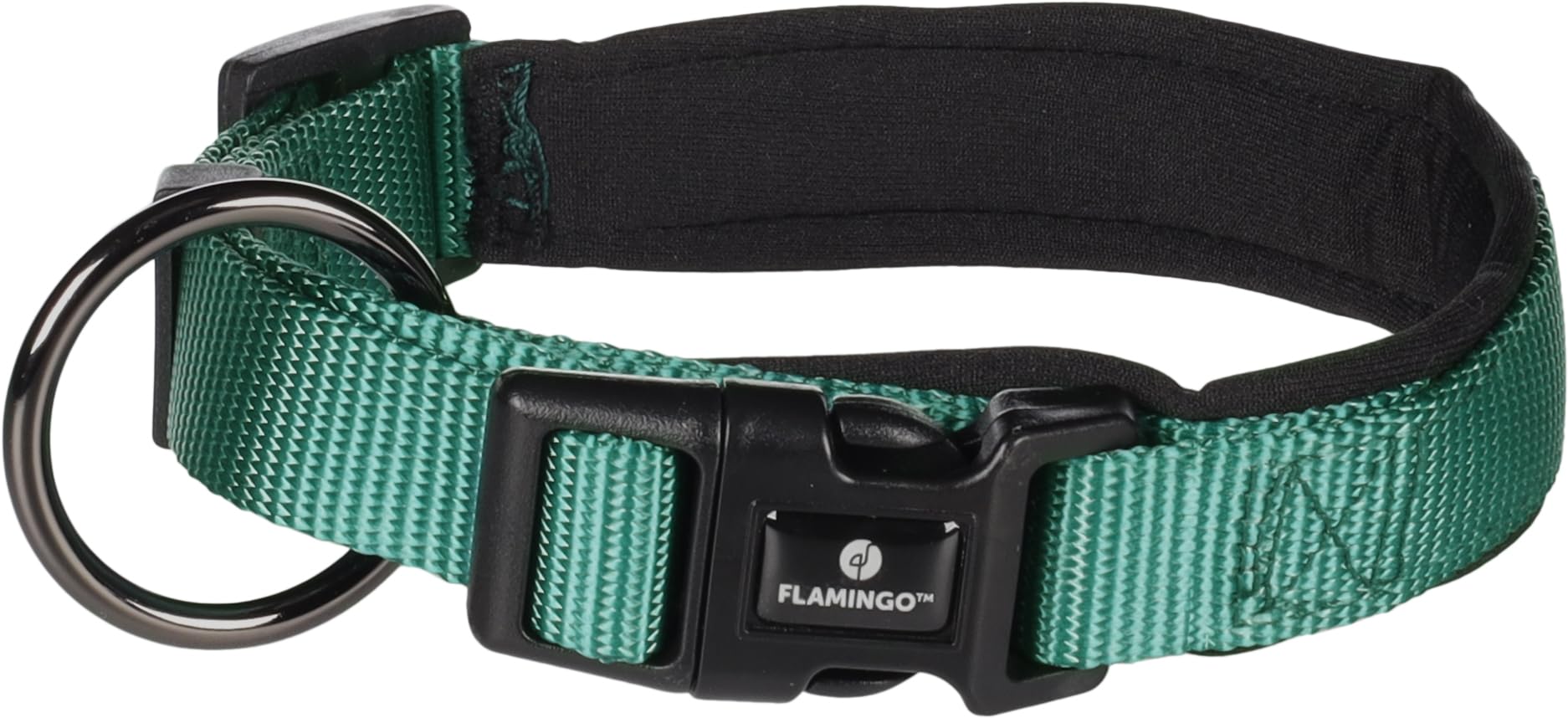 Flamingo Dog Collar Abbi Dark green XS 35-40cm 20mm