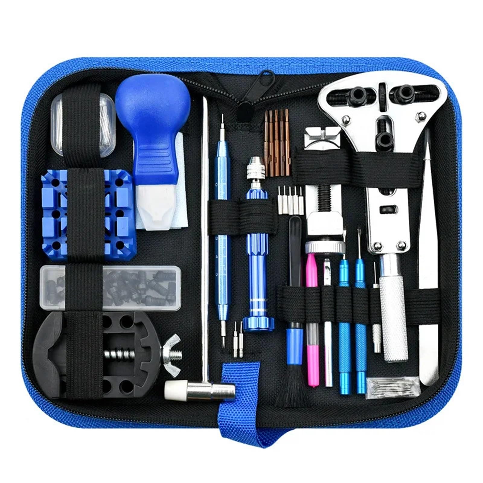 Uhrenreparaturset 223PCS Uhr Reparatur Tool Kit Uhr Link Pin Remover Shell Opener Frühling Bar Remover Uhr Batterie Ersatz Band Nadel Für Uhrenreparaturen