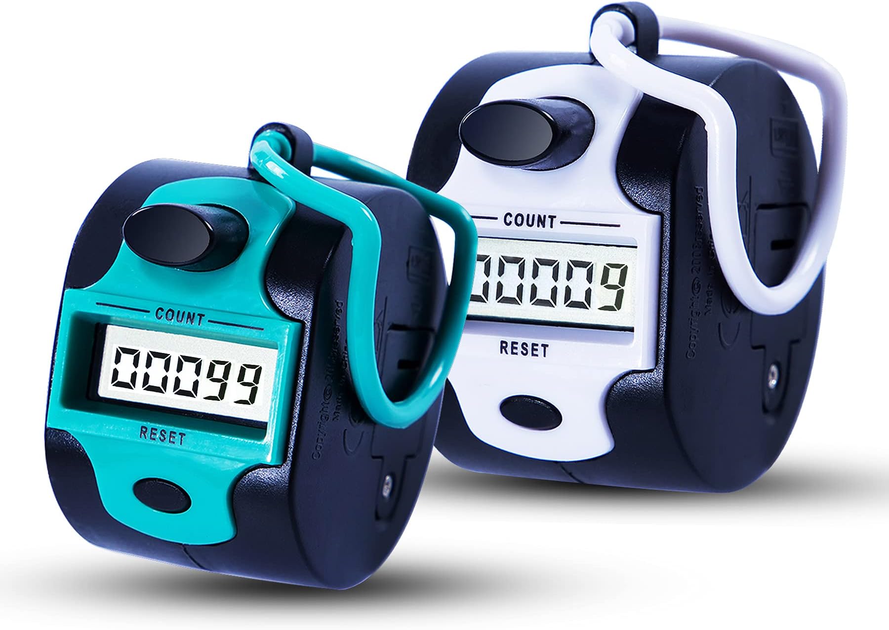 Handy Counter Click Manual Digital clicker Stitch Tally Counters Finger Mechanical Palm Handheld Pitch 5-Digit Electronic Display Click Counter Number Count for Row, People, Golf Lap