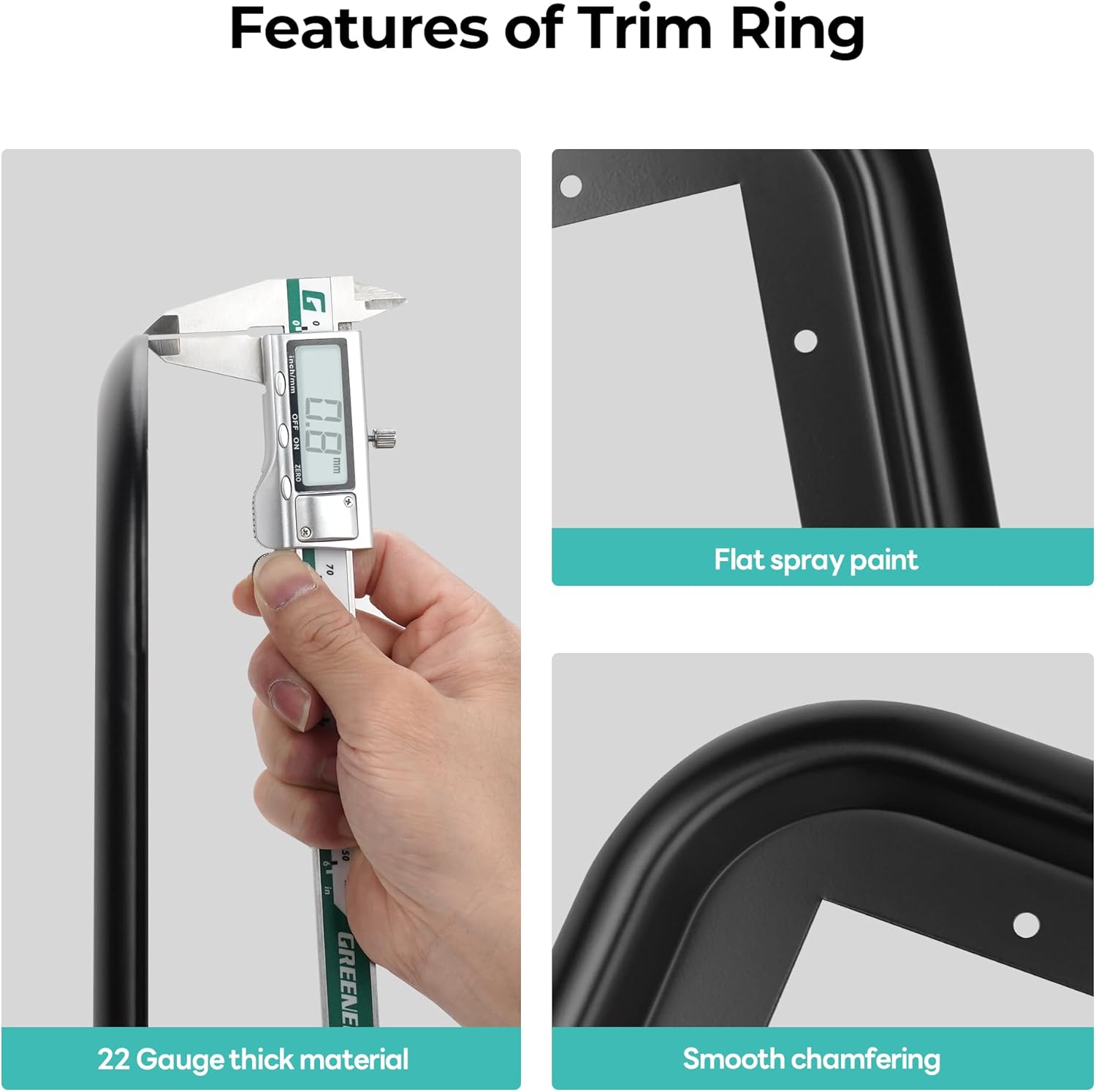 FOGATTI 18” x 18” RV Water Heater Black Door With Door Ring