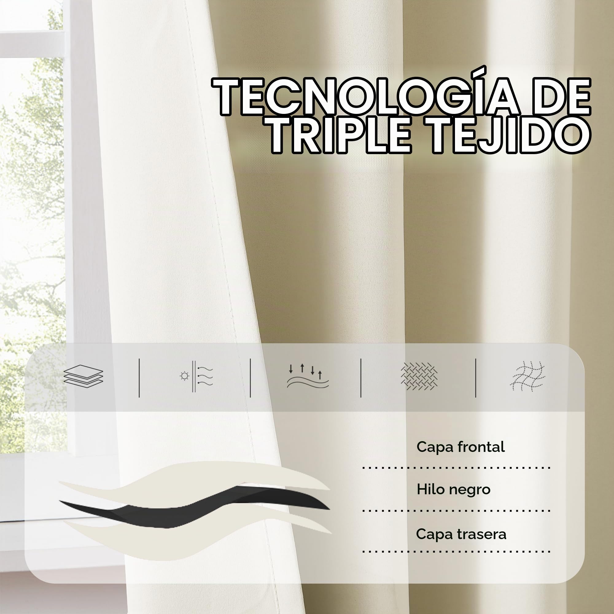 2 cortinas extralargas para sala de estar, cortinas de techo alto, con bolsillo para cortinero, trabillas traseras, cortinas de casa de campo para dormitorio, puerta de patio, 132 pulgadas de largo,