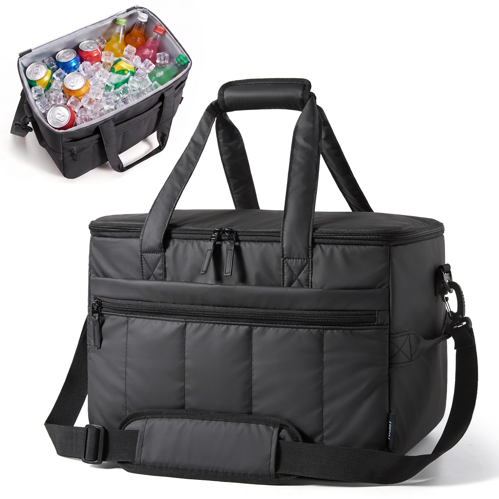 TOURIT Kühltasche 32L Isoliertasche Picknicktasche 48 Dosen | Wasserdichtem, Auslaufsicher, Leicht, Kühlzeit bis zu 12 Stunden lang kühl hält, für Campingtasche Picknick Outdoor Reisen