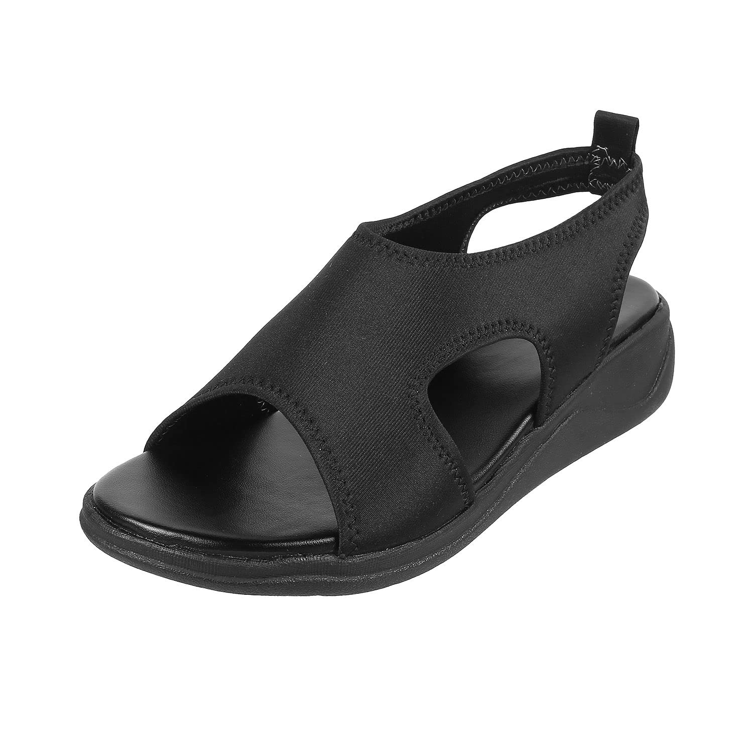 Walkway Women Black Synthetic Sandals, EU/36 UK/3 (33-3197) (B0BQHXVWBB) Amazon Price History, Amazon Price Tracker