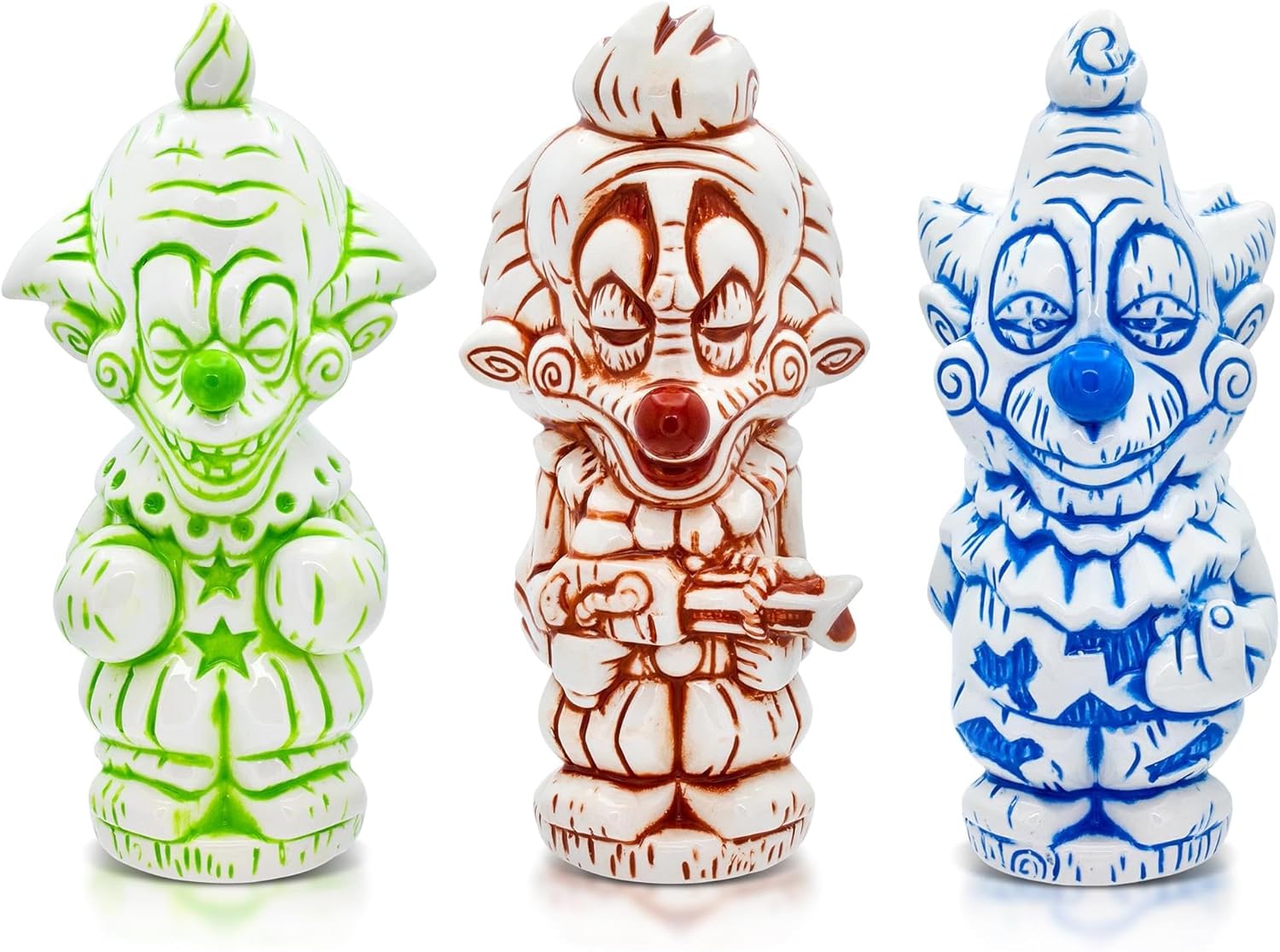 Toynk Geeki Tikis Killer Klowns From Outer Space Ceramic Mug Set Of 3