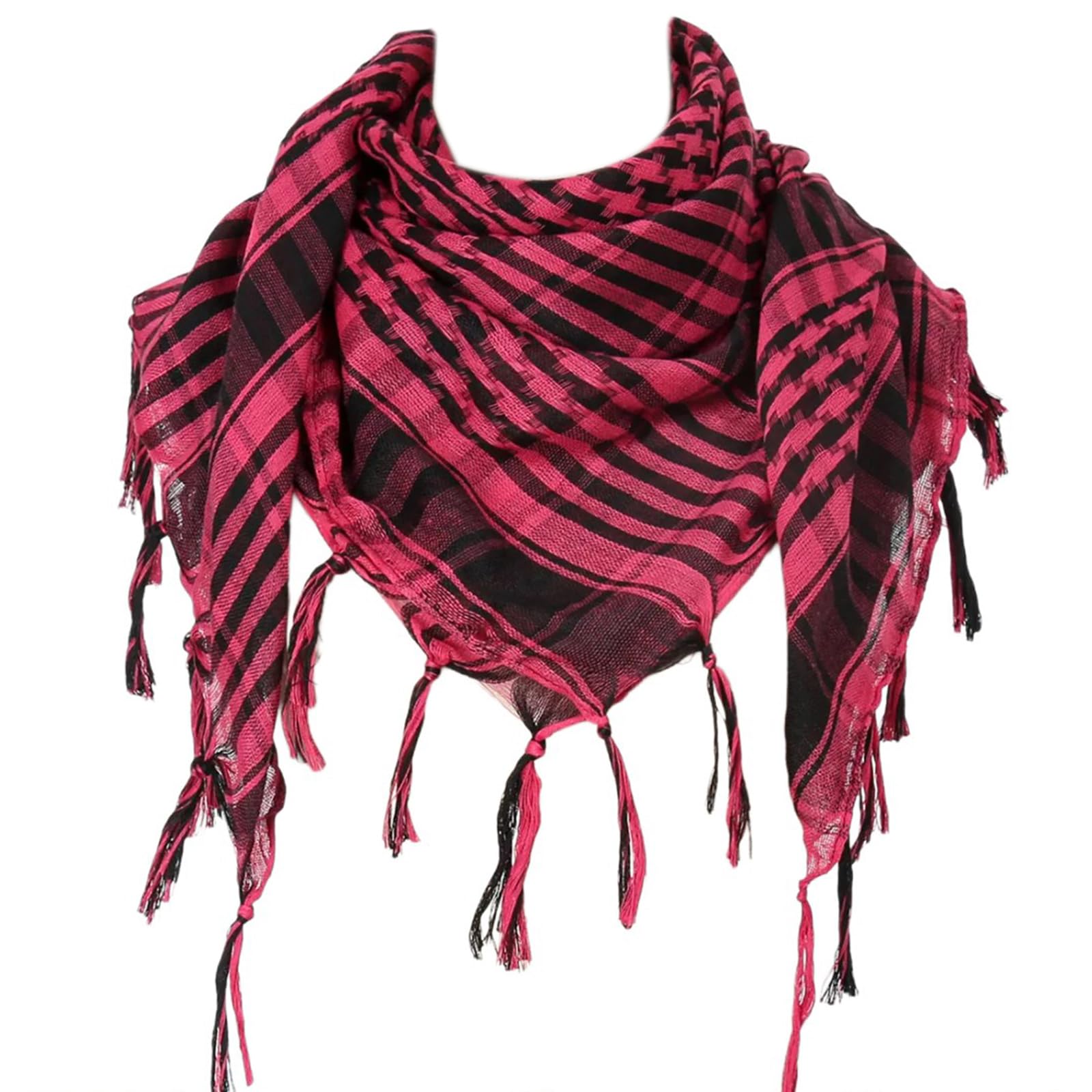 Maxtonser Desert Shemagh Scarf Soft Fringed Arab Headscarf Unisex Keffiyeh Bandana Unisex Headwrap Arabian Scarf Head Covering