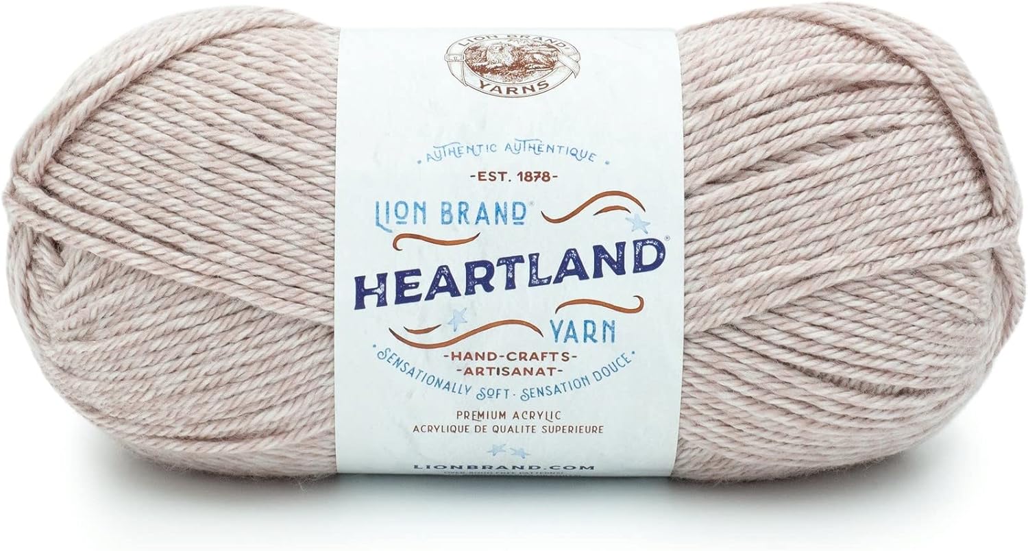 Lion Brand Yarn - Heartland - 6 Skein Assortment with Needle Gauge (Neutral)