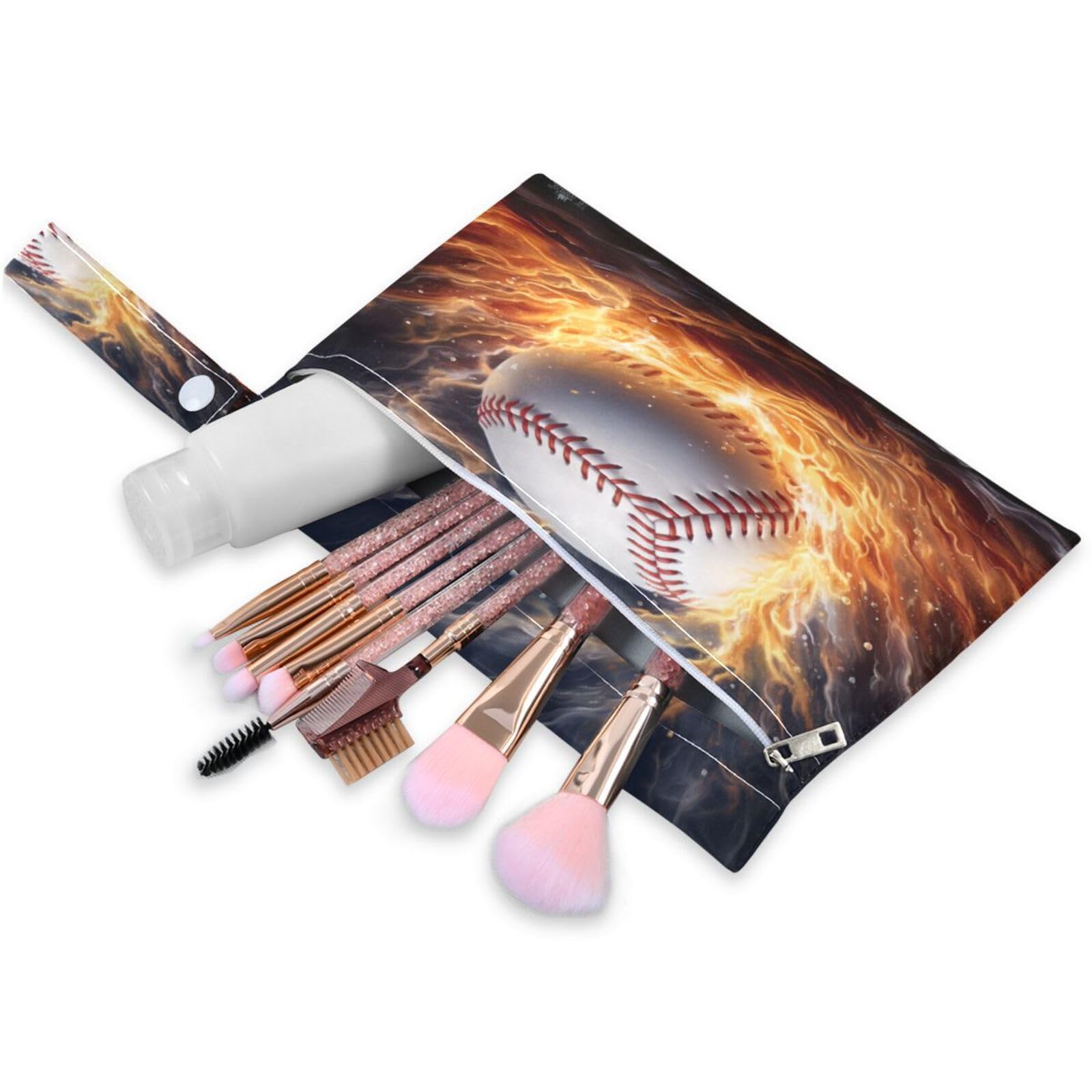 ATTX Baseball Water Fire Wet Dry Bags 2-Pack - Reusable Cloth Diaper Storage for Travel, Beach & Gym | Multi-Use Waterproof Bags for Swimsuits, Baby Clothes, Sports Gear#298