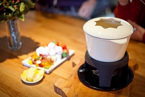 Miniatura 9 de Kitchen Craft Master Class BeigeJuego de fondue Hierro Fundido Esmaltado