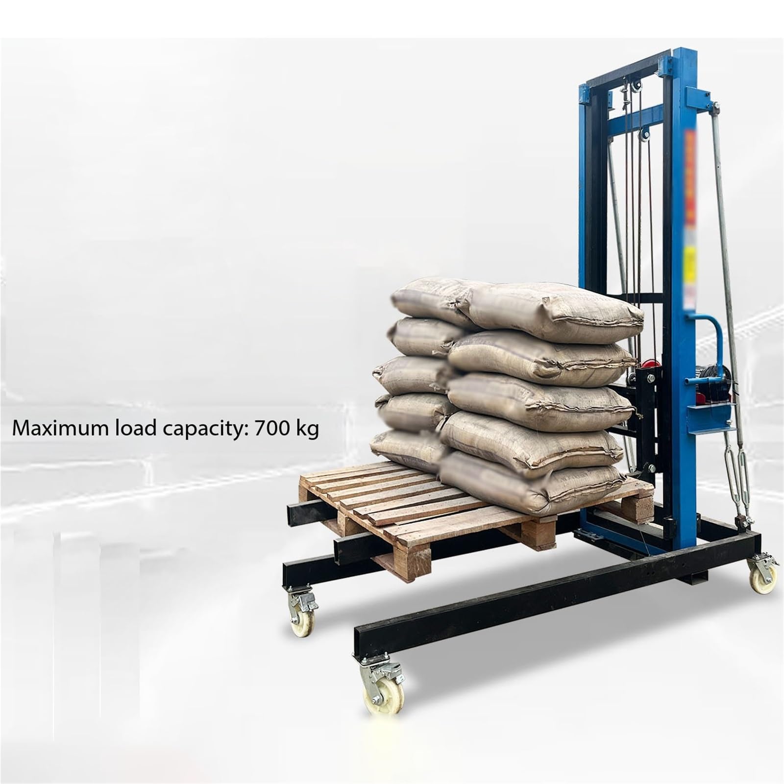 Hebebühne Mobiler Materiallift mit Rädern, Kanalplattenaufzug Materialtransport