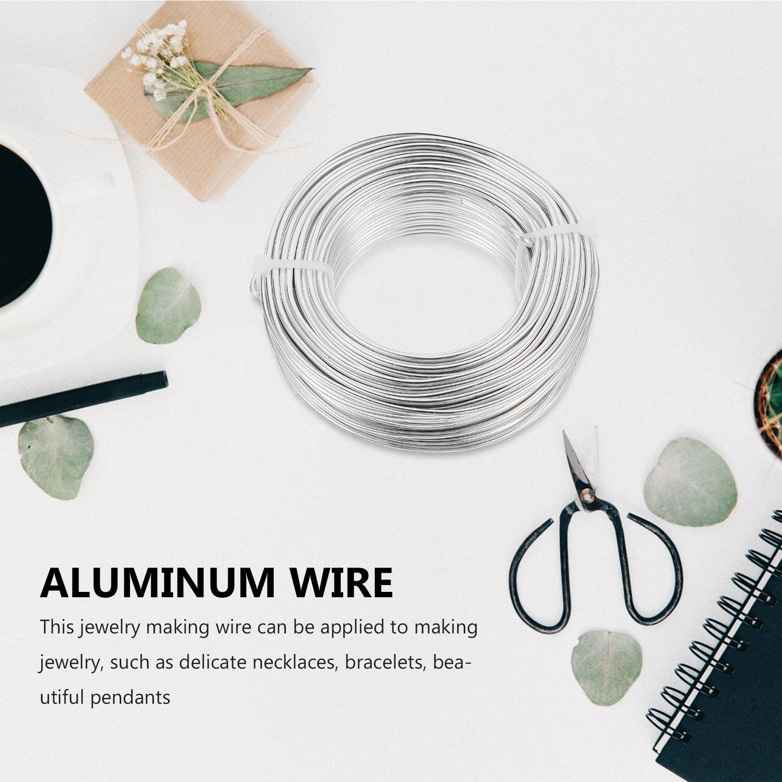 SUPVOX Alambre Adecuado de 3mm Joyería Flexible Ligero para de Aluminio para Hacer Pendientes en Collares Proyectos de Manualidades