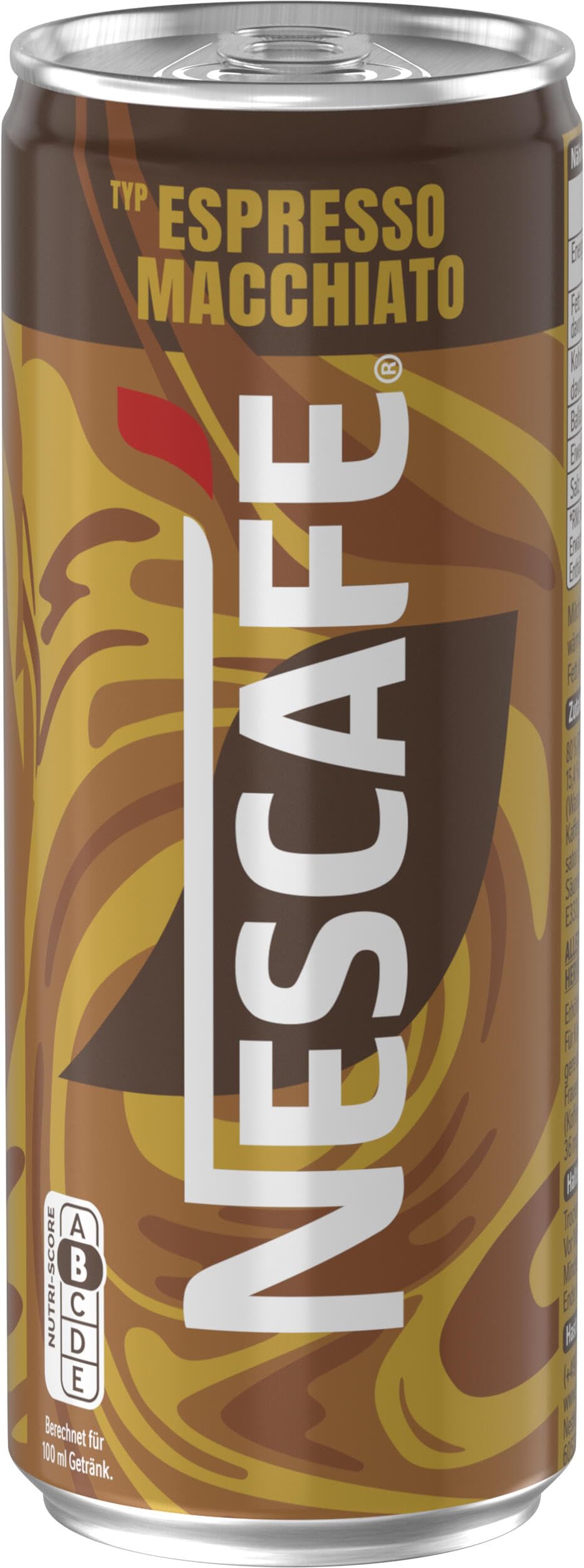 NESCAFÉ Ready-to-drink Typ Espresso Macchiato, trinkfertiger Iced Espresso Macchiato in der Dose für unterwegs, koffeinhaltig, 12er Pack (12 x 250ml)