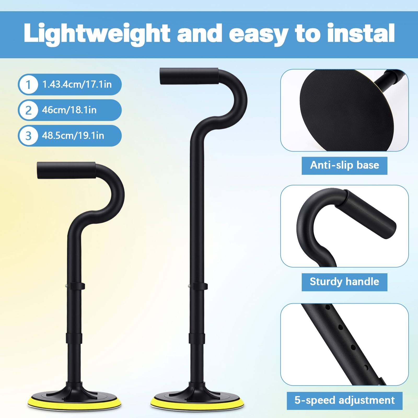 Mobility Aids Tool Adjustable Standing Aids & Supports Assist Devices to Help Get up from Floor for Seniors, Stand Assist Aid for Elderly, Rising Indoors, Garden, Housework — Amazon image 2