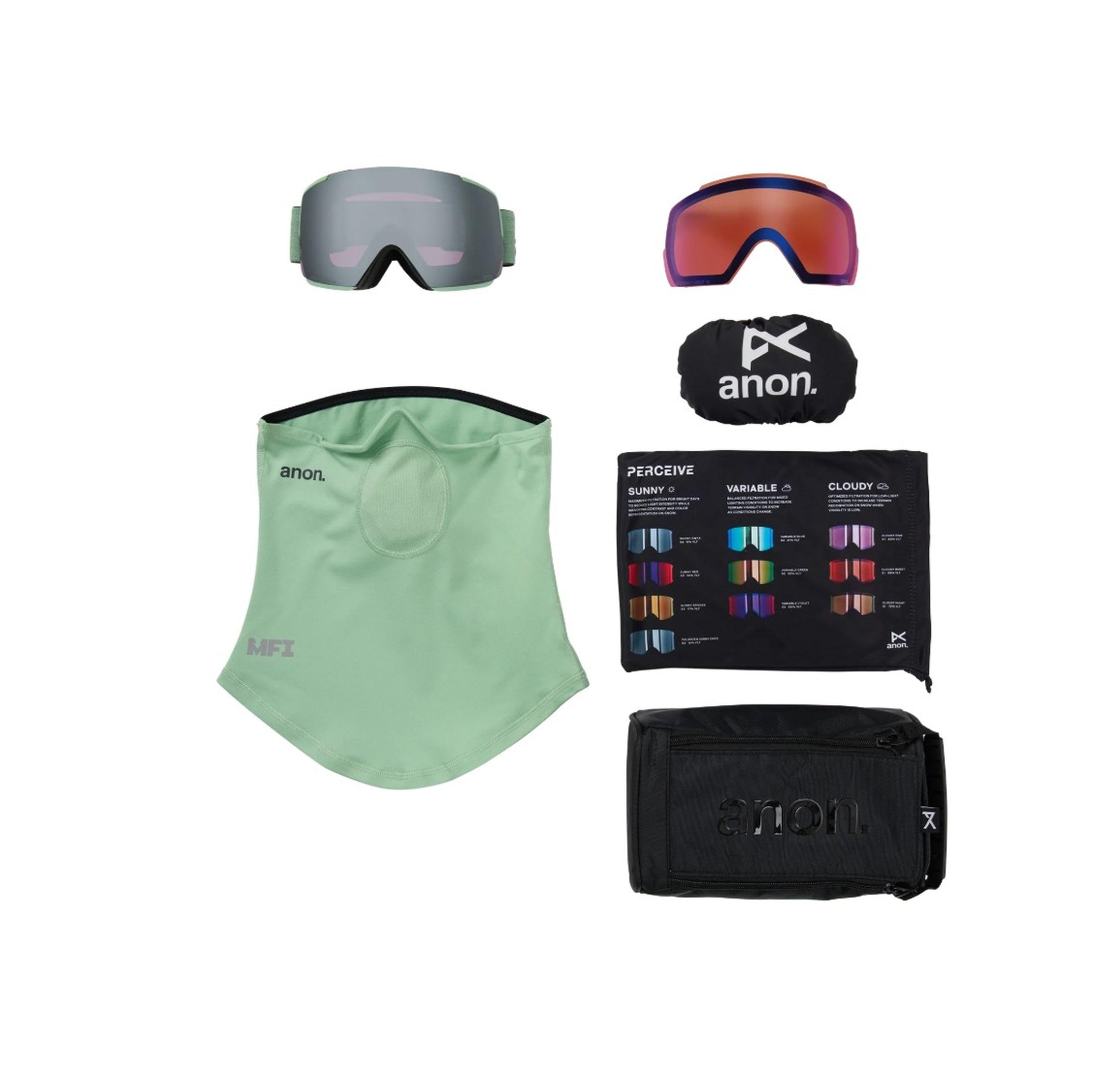 Anon M5 Schneebrille + Bonus-Objektiv + MFI-Gesichtsmaske